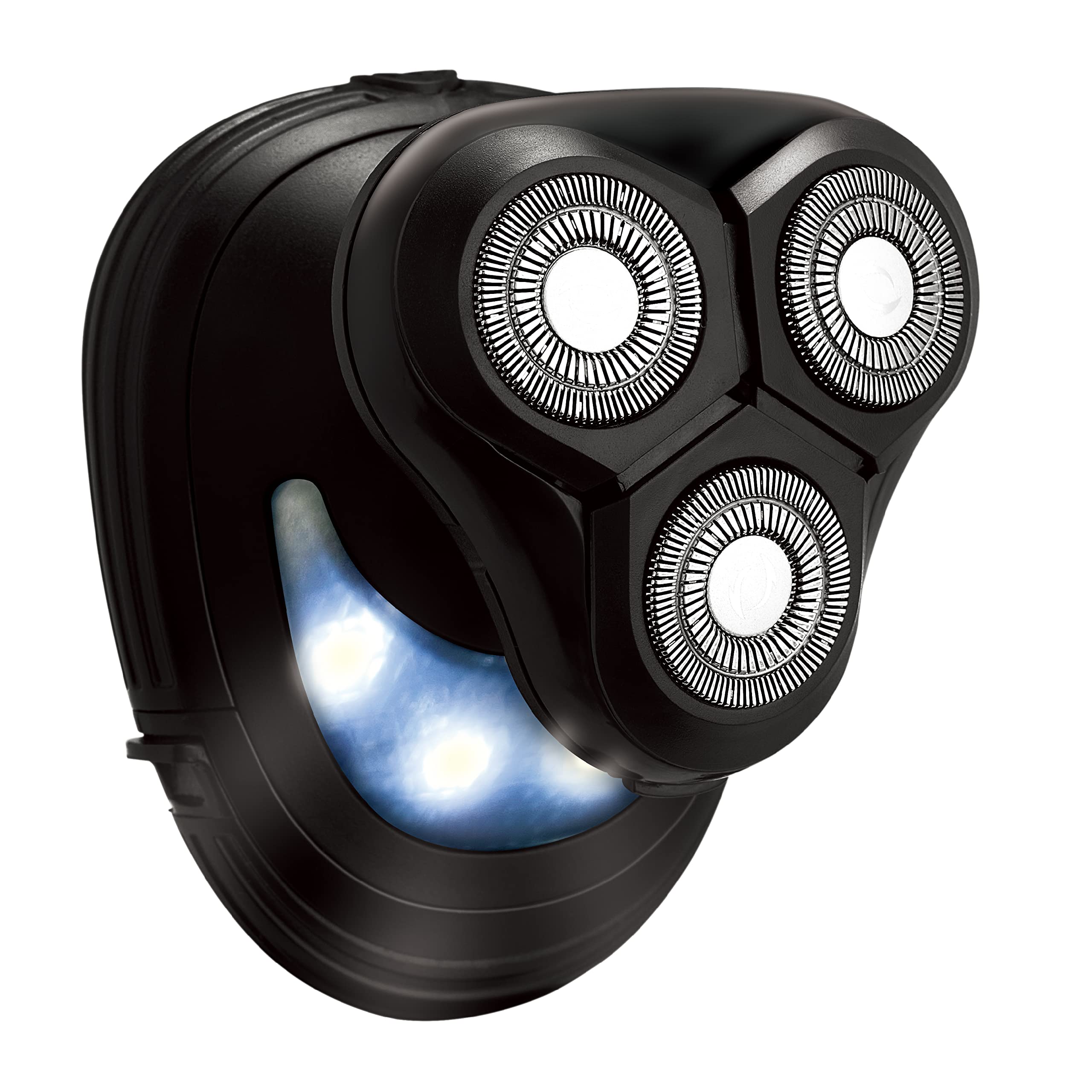 Groom Essentials 3D Rotary Face And Head Shaver For Men, Led Light, Battery Operated Compact, Cordless Electric Shavers For Men,