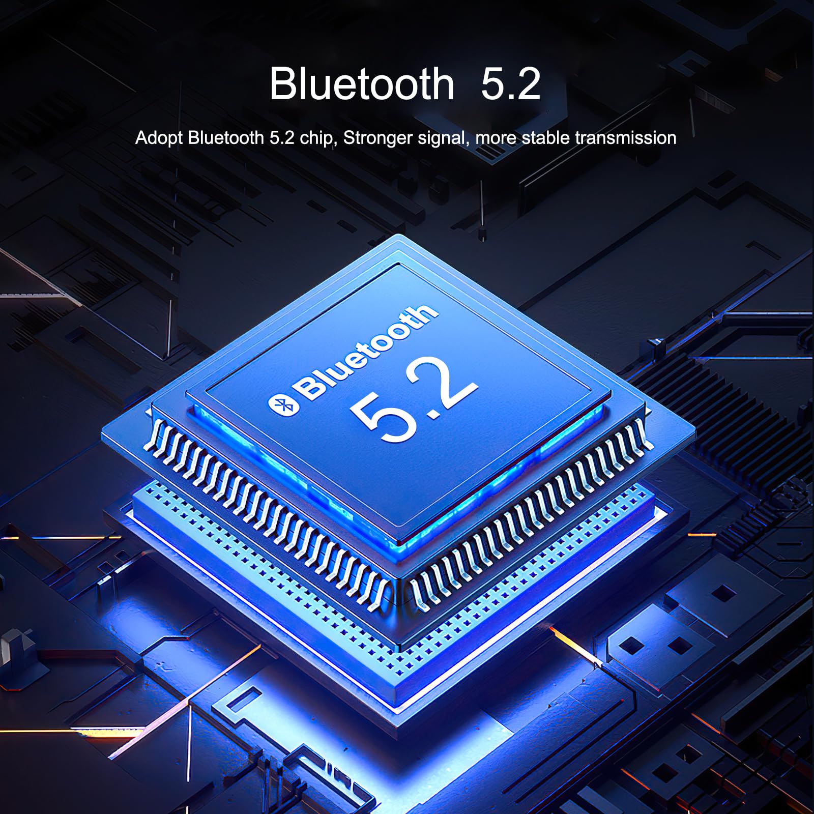 Jxtz Bluetooth 5.2 Transmitter Receiver, Hifi Bluetooth Audio Adapter With Display, Wireless Audio Adapter For Music Streaming S