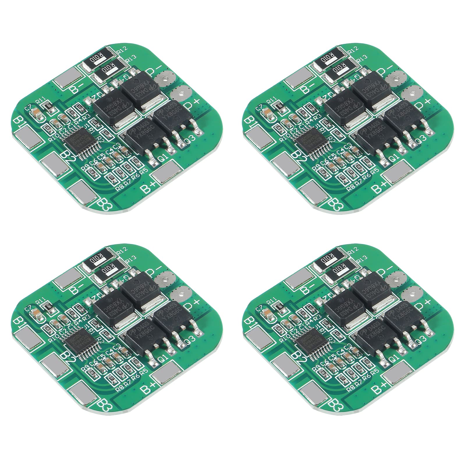 4Pcs 4S 14.8V/16.8V Bms 18 650 Lith Ium Battery Protection Board Charger Protection Module With Overcharge/Over Discharge/Over C