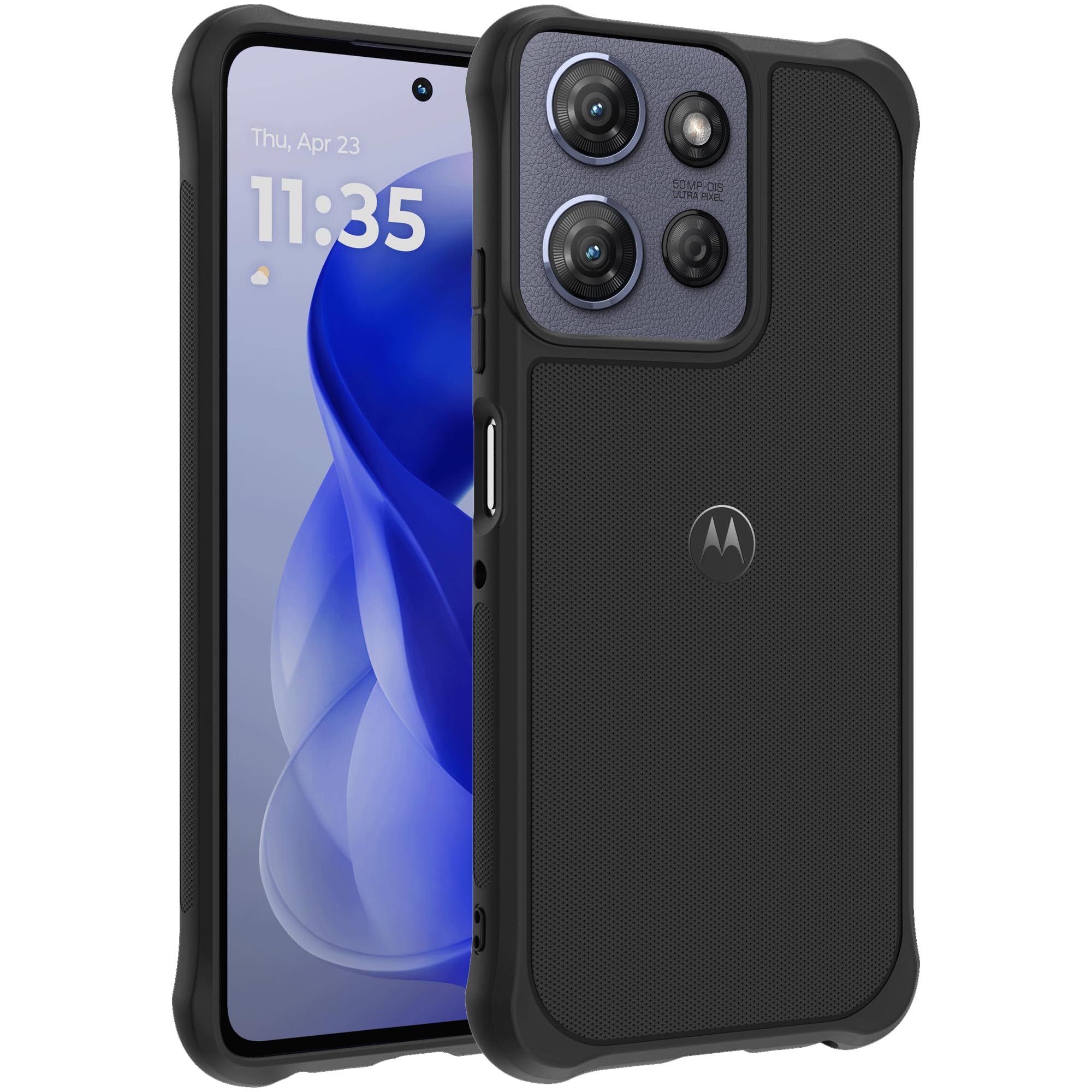 Motorola Moto G Power (2025/2026) Rugged Protective Case- Black - Precision fit,Military Grade Shock Absorbing Cover for Enhance