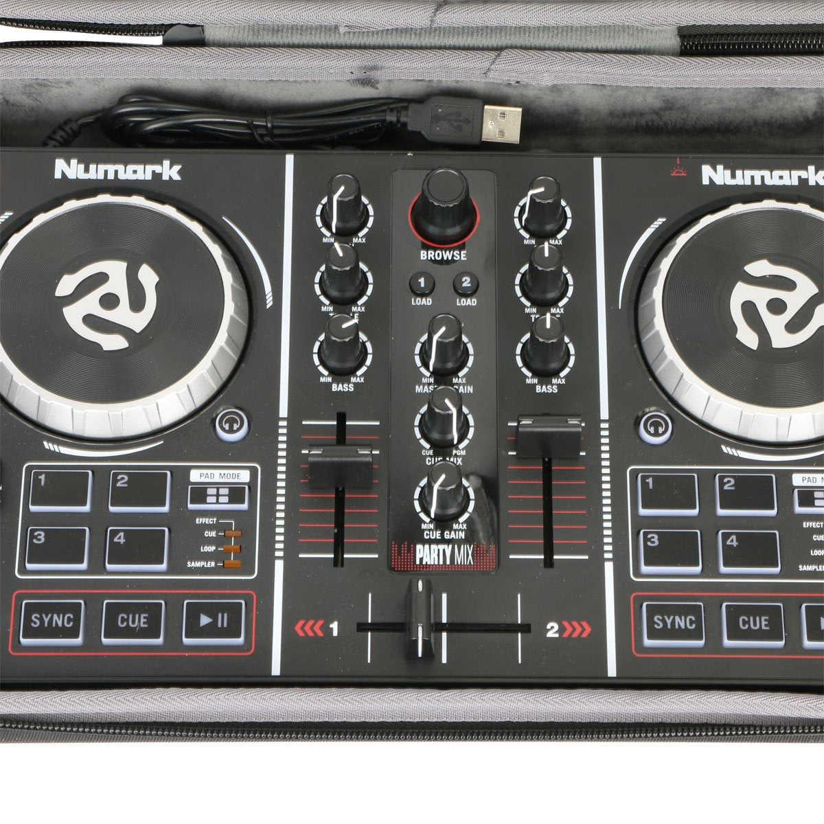 Co2Crea Hard Case Replacement For Numark Party Mix Ii Dj Controller