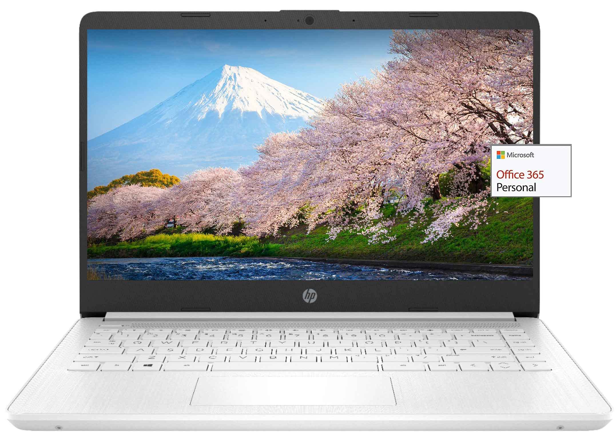 Hp 14In Thin Light Laptop, Intel 2 Core Cpu, 8Gb Ram, 192Gb Storage(64Gb Emmc 128Gb Micro Sd),1Yr Office W/Accessories(White)