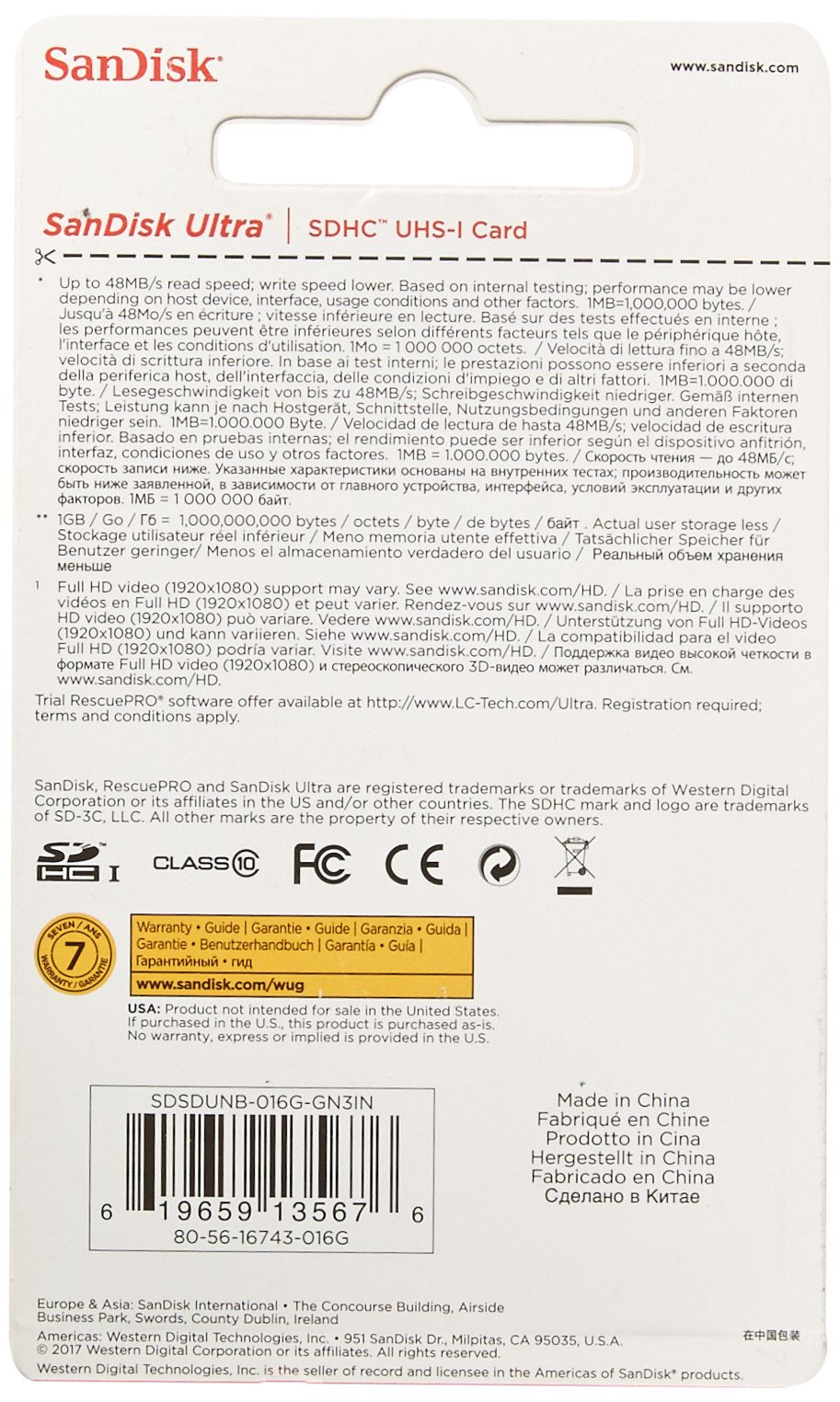 Sandisk Ultra 16Gb Sd Sdhc Memory Flash Card Uhs I Class 10 Read Speed Up To 48Mb/S 320X Sdsdunb 016G Gn3In Wholesale Lot