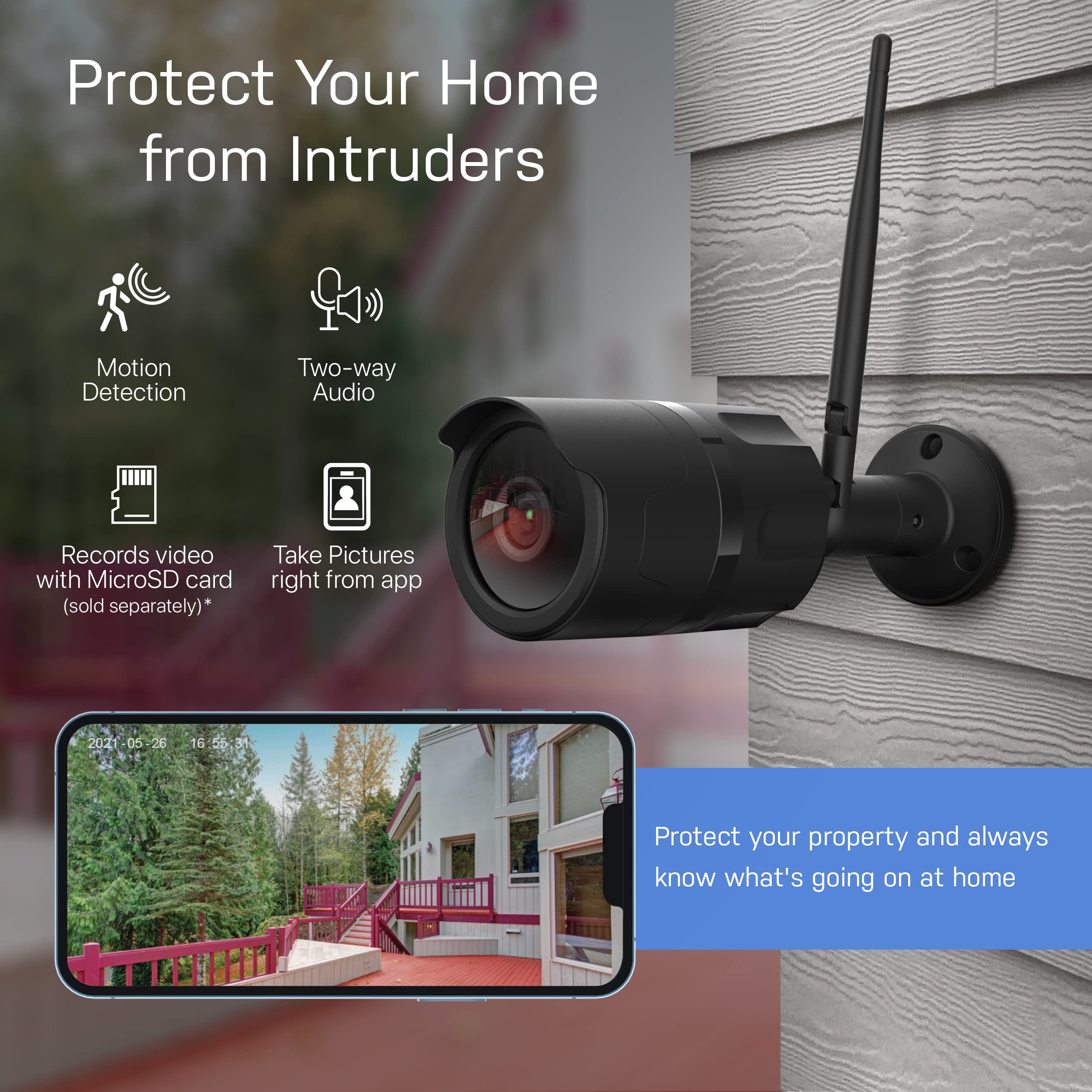 Feit Electric Cam/Wm/Wifi 1080P Hd Outdoor Wifi Smart Home Security Camera With Night Vision