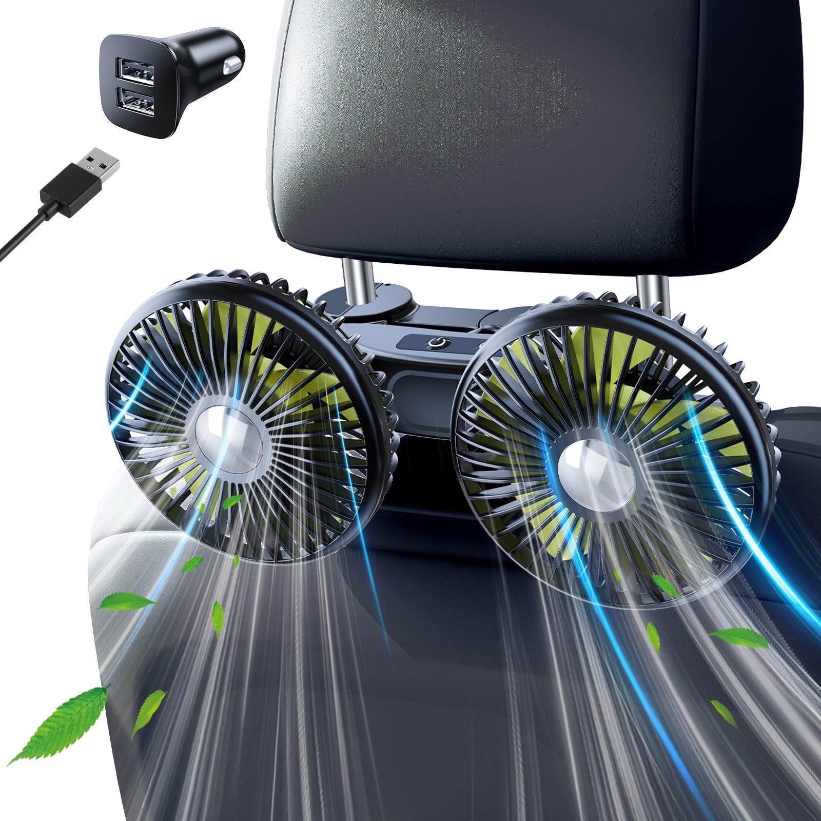 Xuenair Battery Powered Fan For Car, 360 Rotatable Adjustable Fan For Car Seat Baby Rear Facing With 4 11 Inches Extension Arm, Battery Powered Fan For Car Cooling Fan (B Battery Extensionarm)