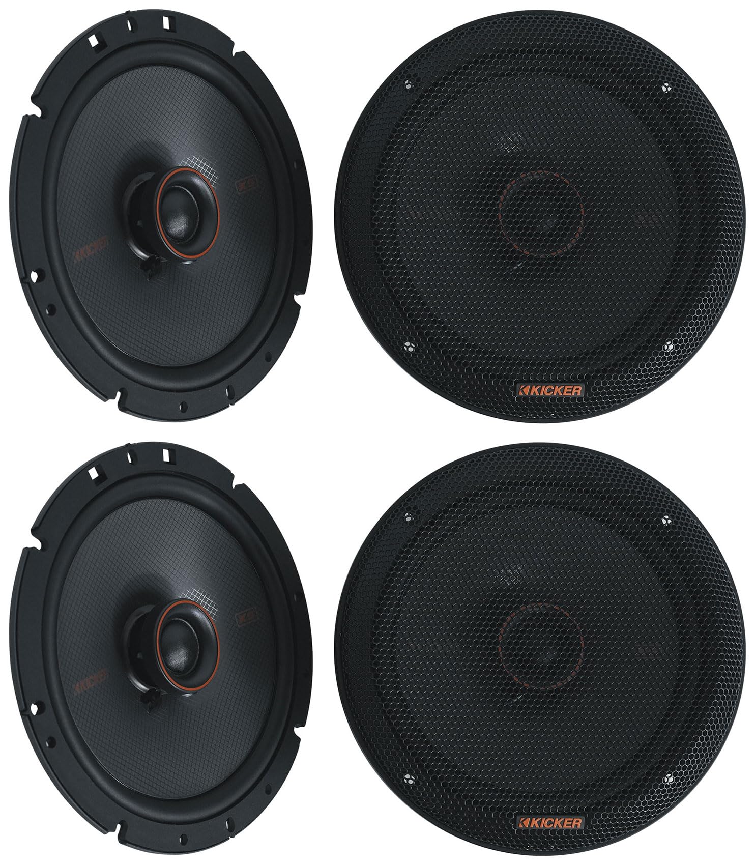 Audiosavings Bundle: (2) Pair Kicker 51KSC6704 6.75 100 Watt RMS Car Audio Speakers KSC6704 KSC670 (Items 4)