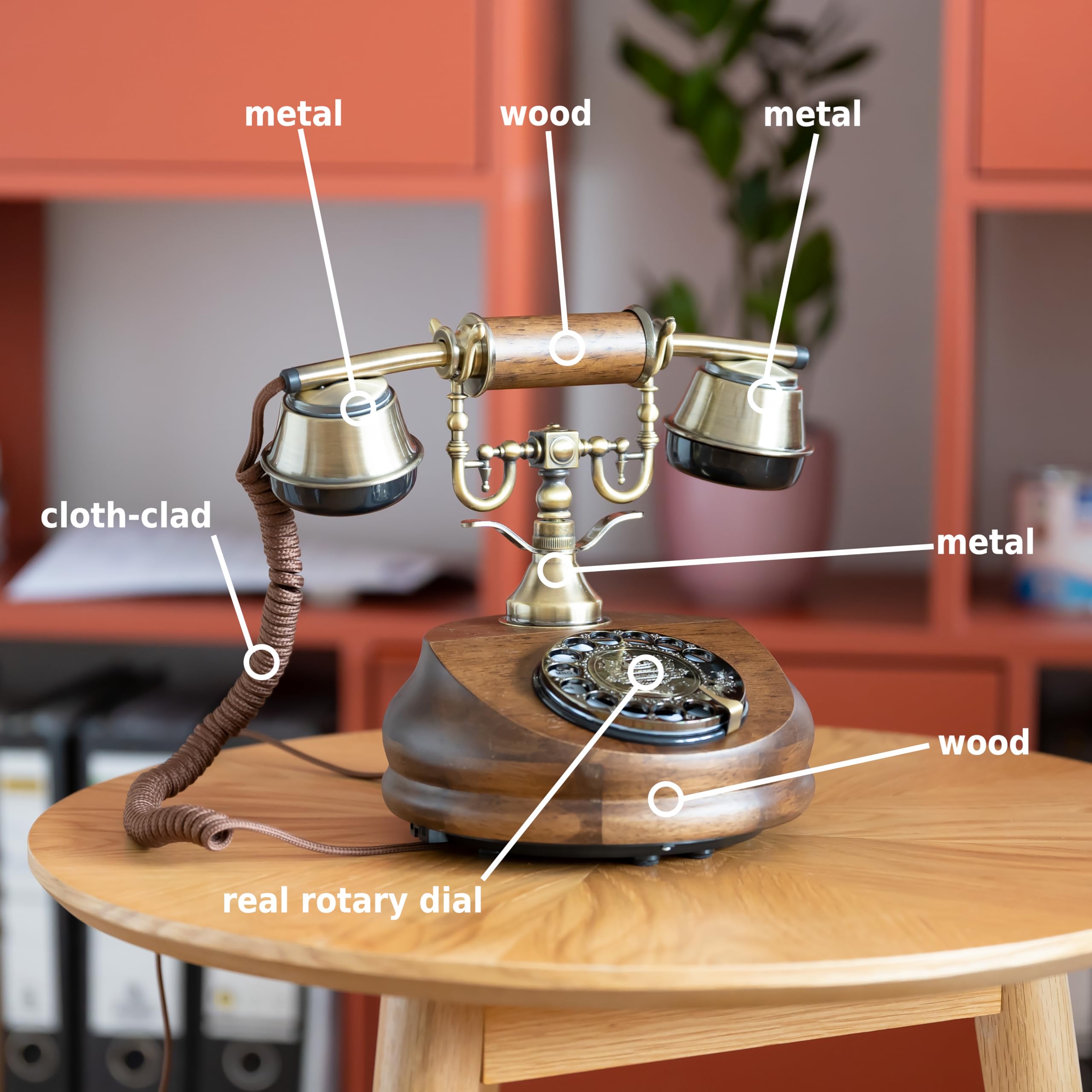 Opis 1921 Cable A: The Wood Retro Telephone/Antique Phone/Old Phone/Retro Phone/Rotary Phone/Old Telephone/Vintage Phone/Vintage