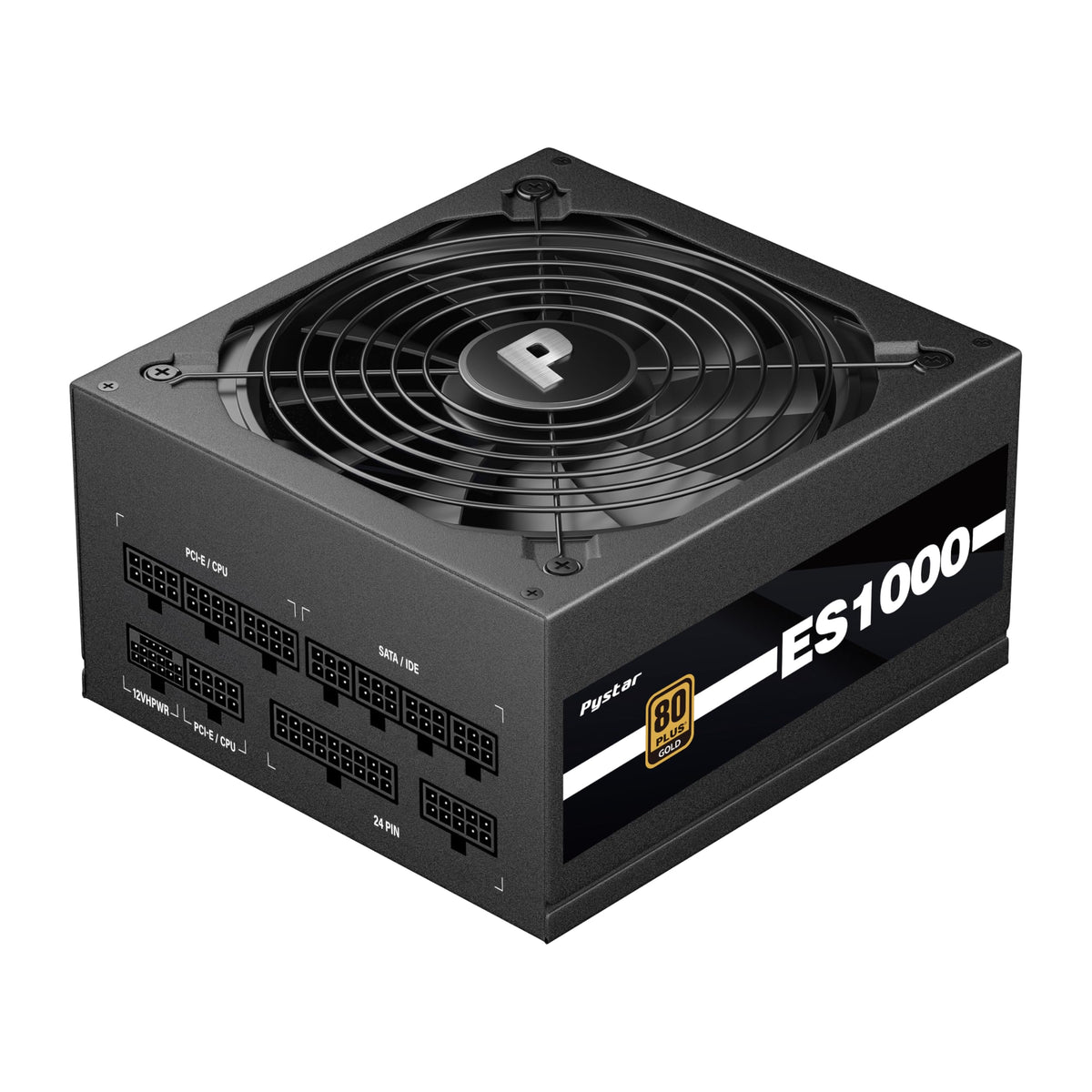 Pystar 1000W Power Supply 80+ Gold Full Modular Psu, Atx 3.0 & Pcie 5.0, Es1000