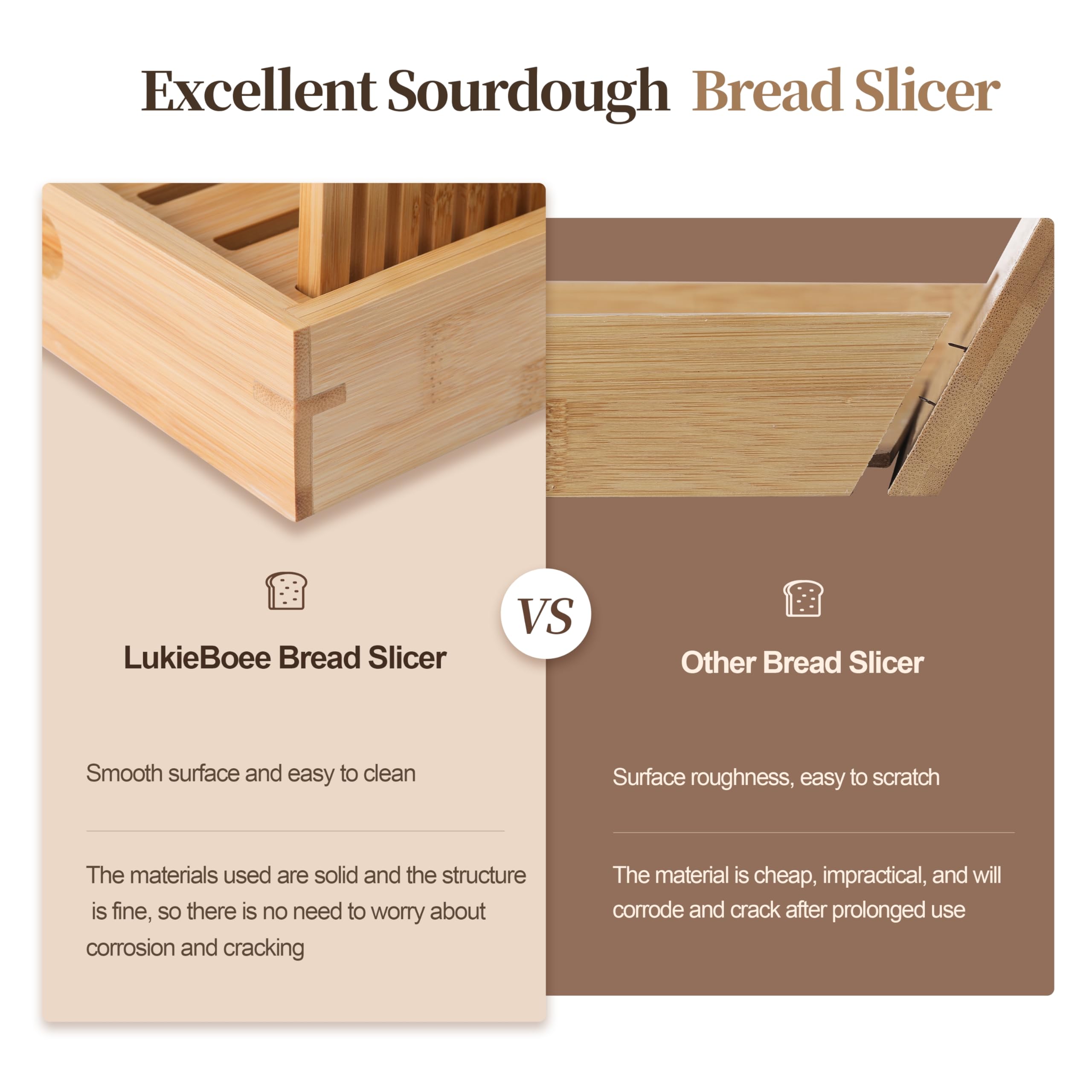 Bread Slicer For Sourdough Rounds & Homemade Bread, 10.5 Adjustable Large Wide Capacity