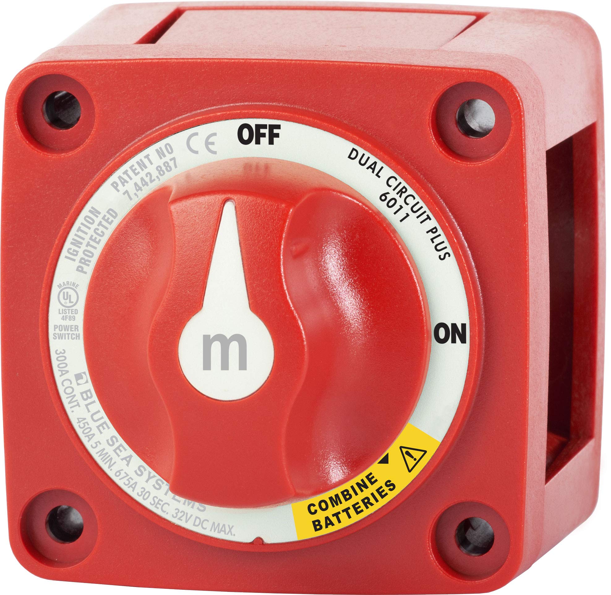 Blue Sea 6011 m-Series (Mini) Battery Switch Dual Circuit Plus