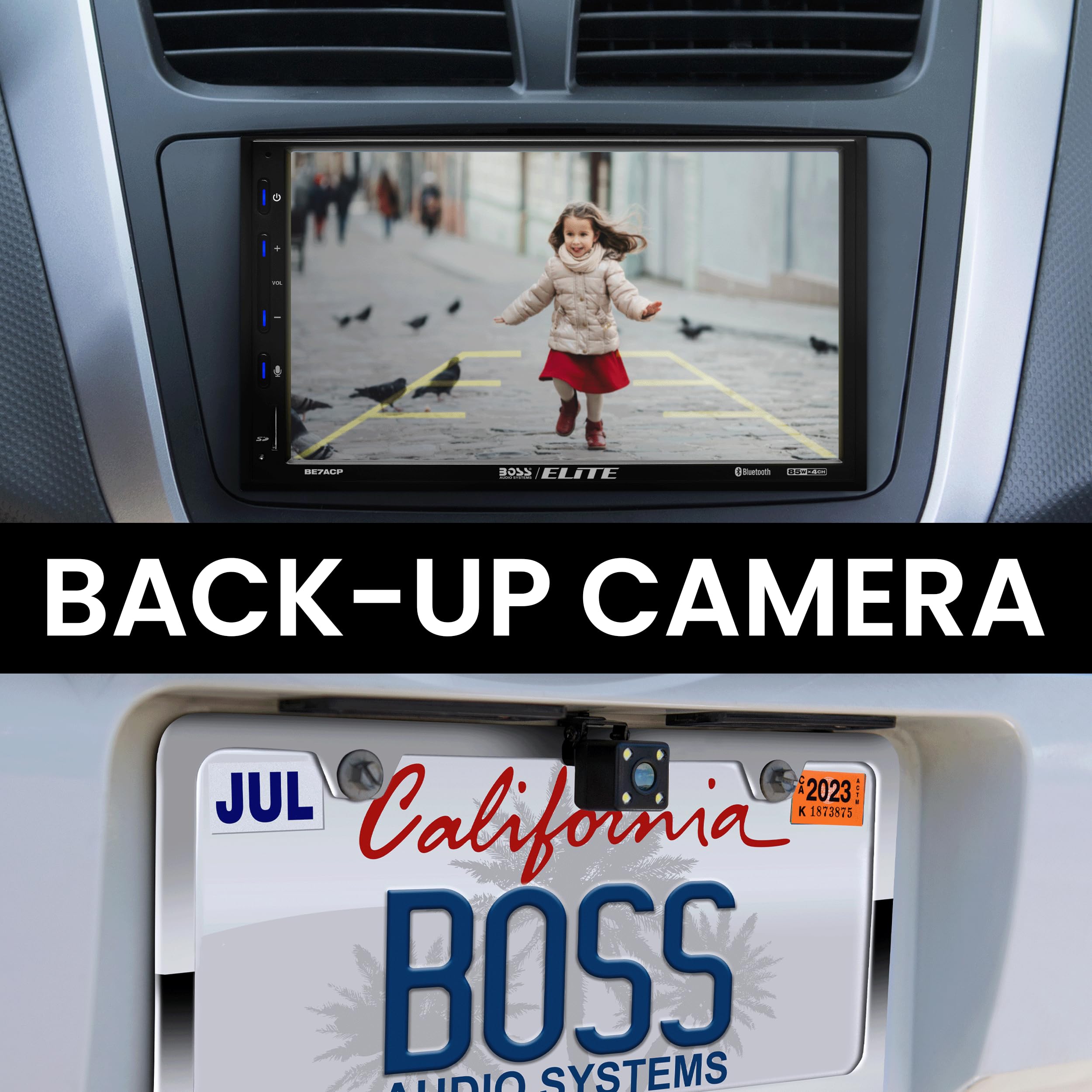Boss Audio Systems Elite Be7Acp C Car Multimedia Player With Apple Carplay Android Auto   7 Inch Capacitive Touchscreen, Double