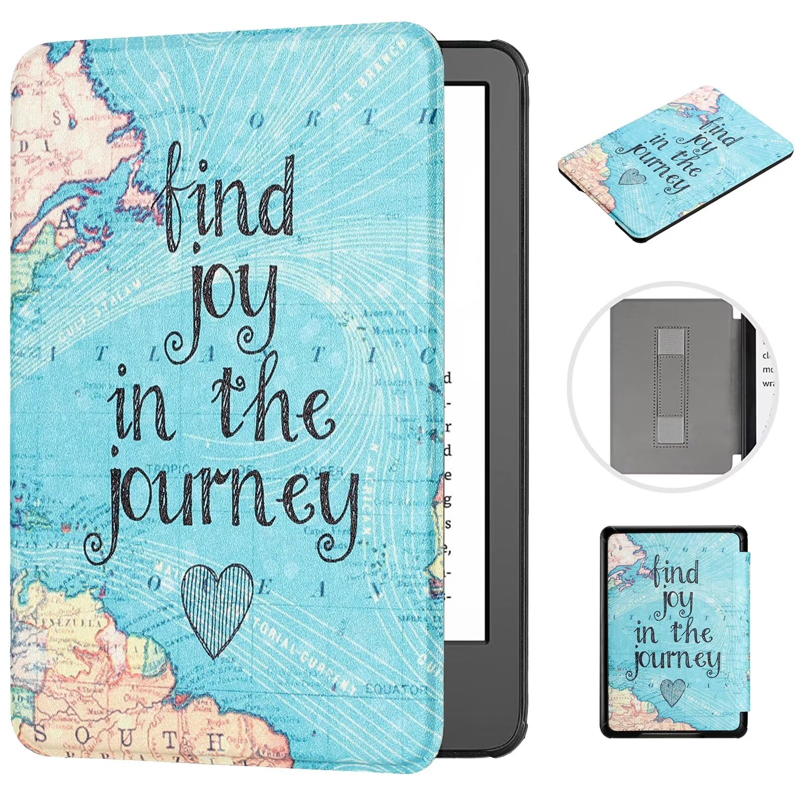 Monsdirect Fit For Kindle Paperwhite 5Th/6Th/7Th Generation Case 6'' (Fits All 2012, 2013, 2015 And 2016 Versions), Hand Strap S