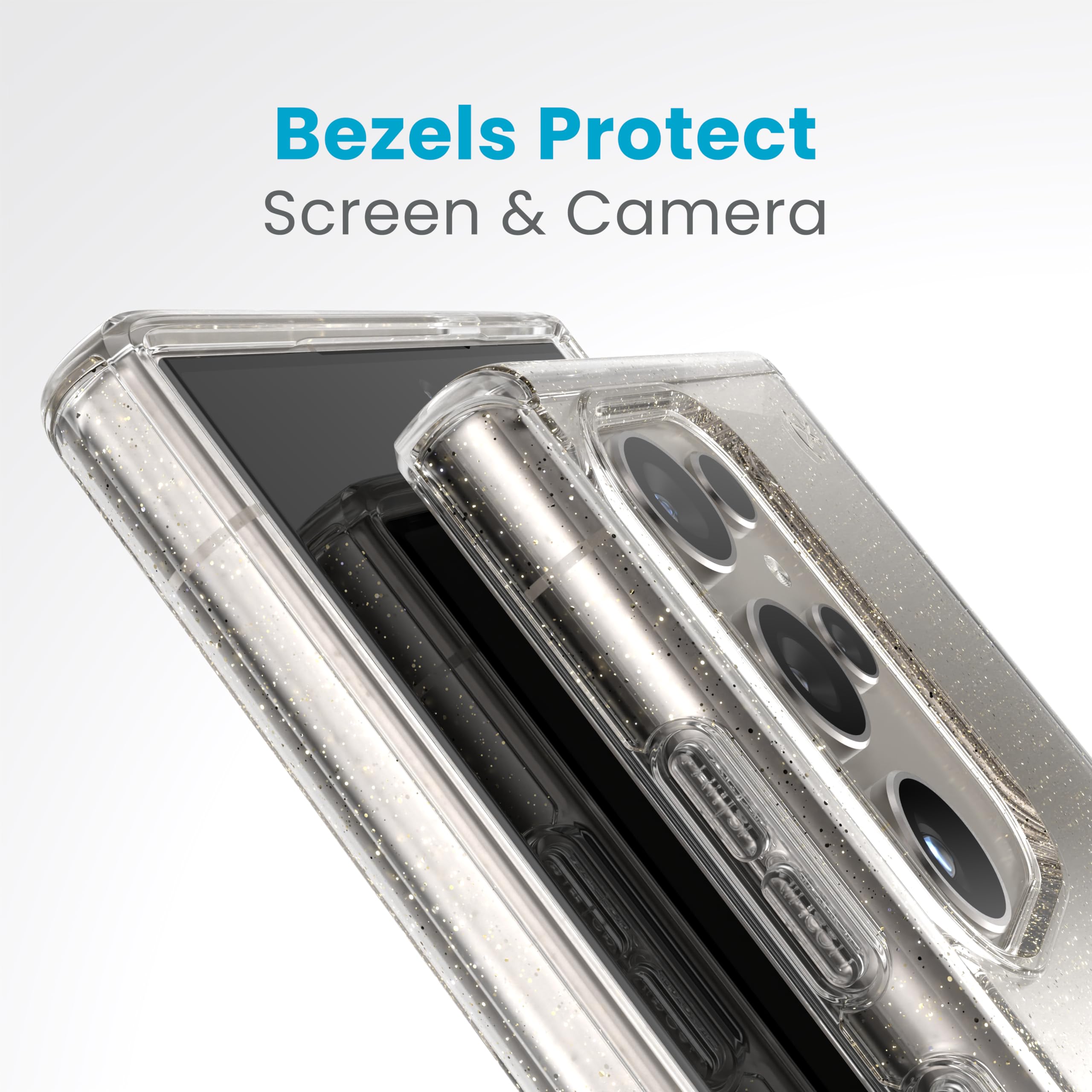 Speck Presidio Perfect Clear Samsung Galaxy S24 Ultra Case   Drop & Camera Protection, Clear Phone Case, Wireless Charging Compa