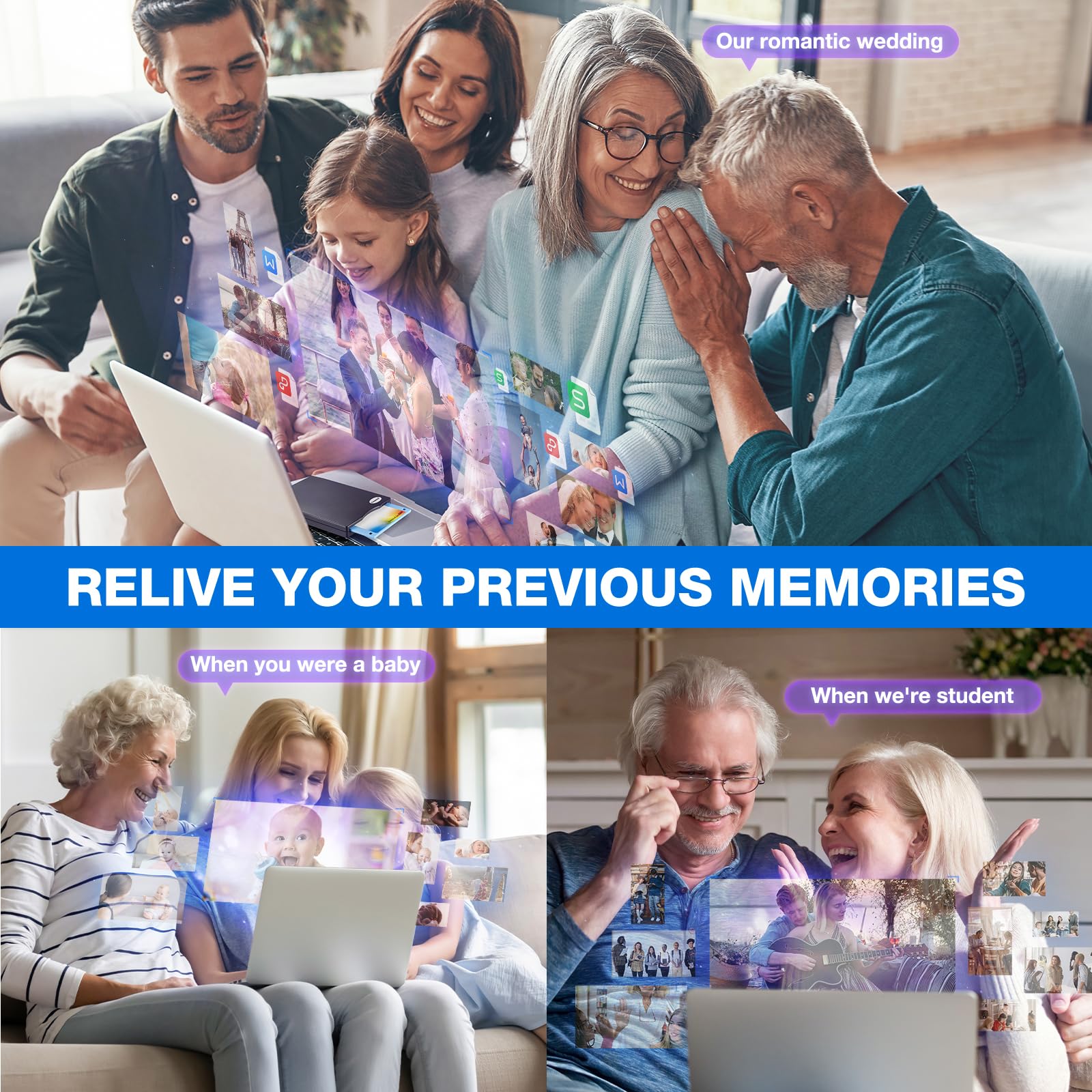 Floppy Disk Reader, 3.5 Inch 1.44Mb External Usb Type A/C Floppy Disk Drive For Pc, Laptop And Desktop Compatible With Windows 1