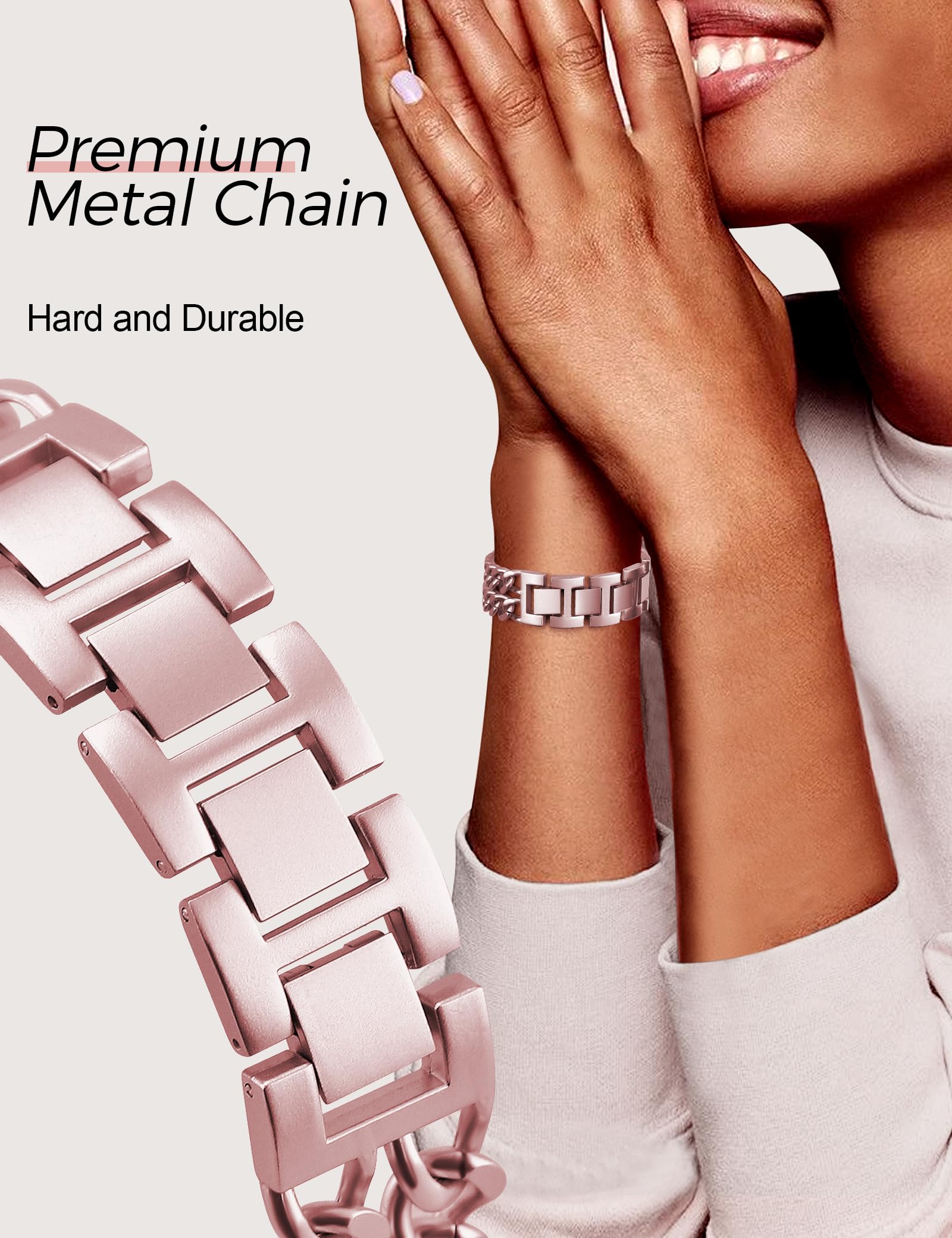 Jr.Dm Pink Watch Bands For Women Compatible With Apple Watch Band 42Mm(S3/2/1) 44Mm 45Mm 46Mm 49Mm Adjustable Metal Band Cowboy