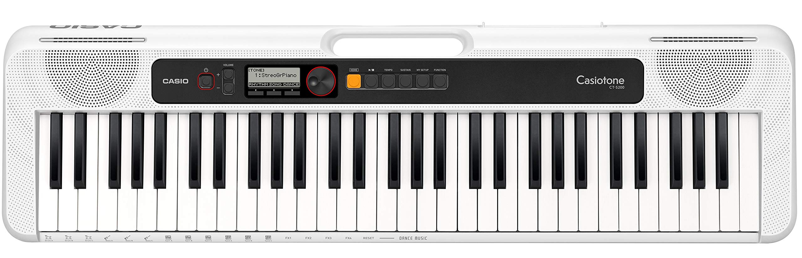 Casio Ct S200We 61 Key Premium Keyboard Package With Headphones, Stand, Power Supply, 6 Foot Usb Cable And Emedia Instructional