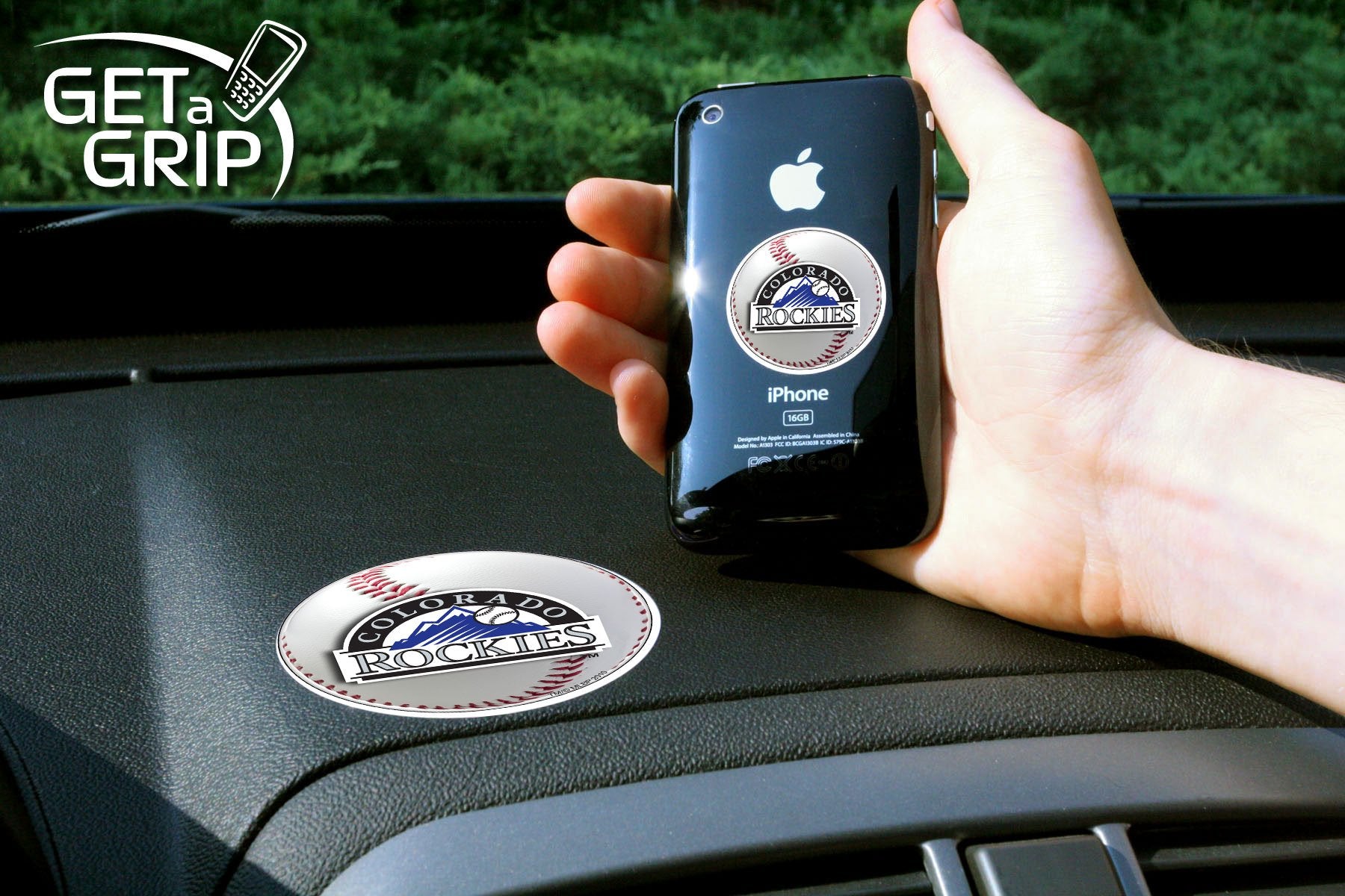 Get A Grip 11167 Mlb Colorado Rockies Polymer Anti Slip Phone Grip