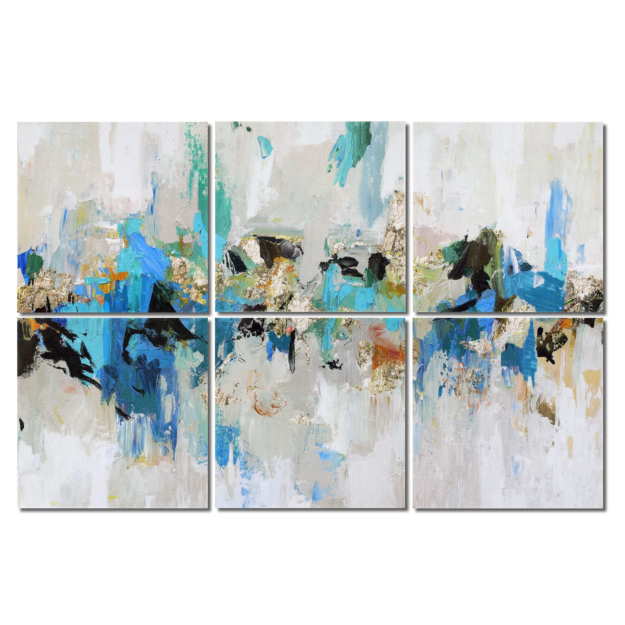 Olanglab Art Acoustic Panels,6 Pack 48x32 Acoustical Soundproof Wall Panels Sound Absorbing, Decorative Sound proofing,Sound