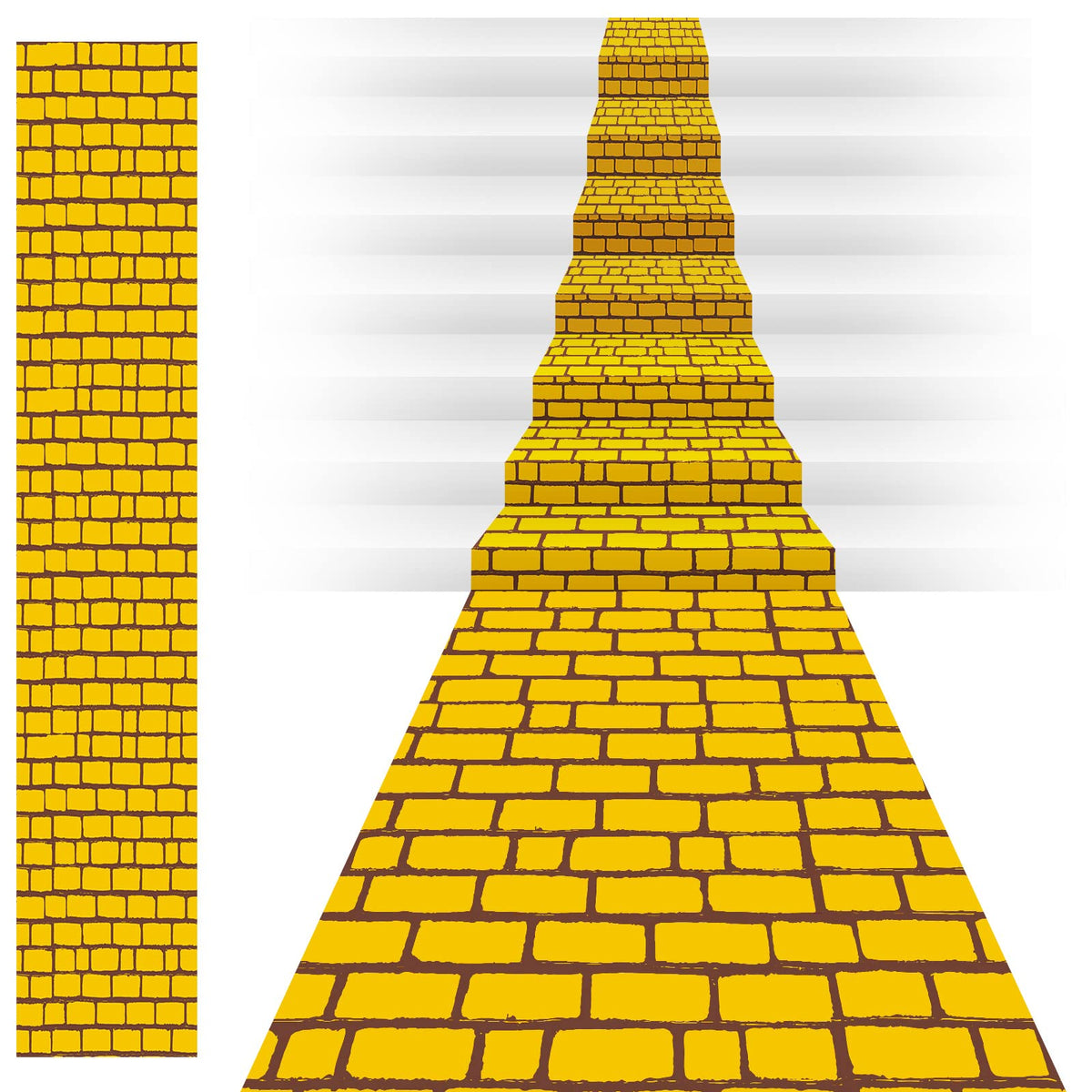 31.5 Inch X 16.4 Feet Long Brick Road Floor Runner Brick Wall Backdrop, Princess Decorations, Brick Road For Halloween Wizard Co