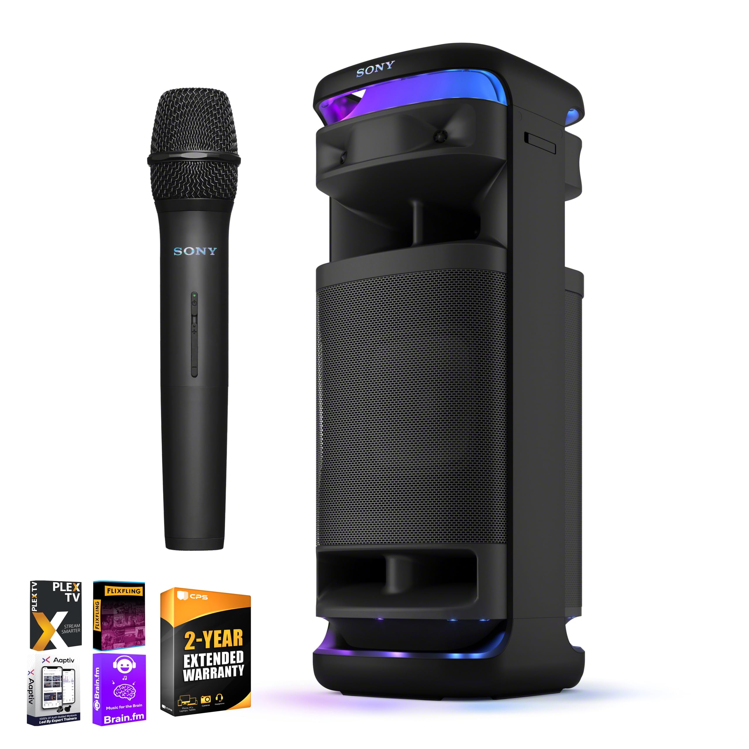 Sony SRSULT1000 X-Series Wireless Portable Bluetooth Karaoke Party Speaker Bundle with Tech Smart USA Audio Entertainment Essent