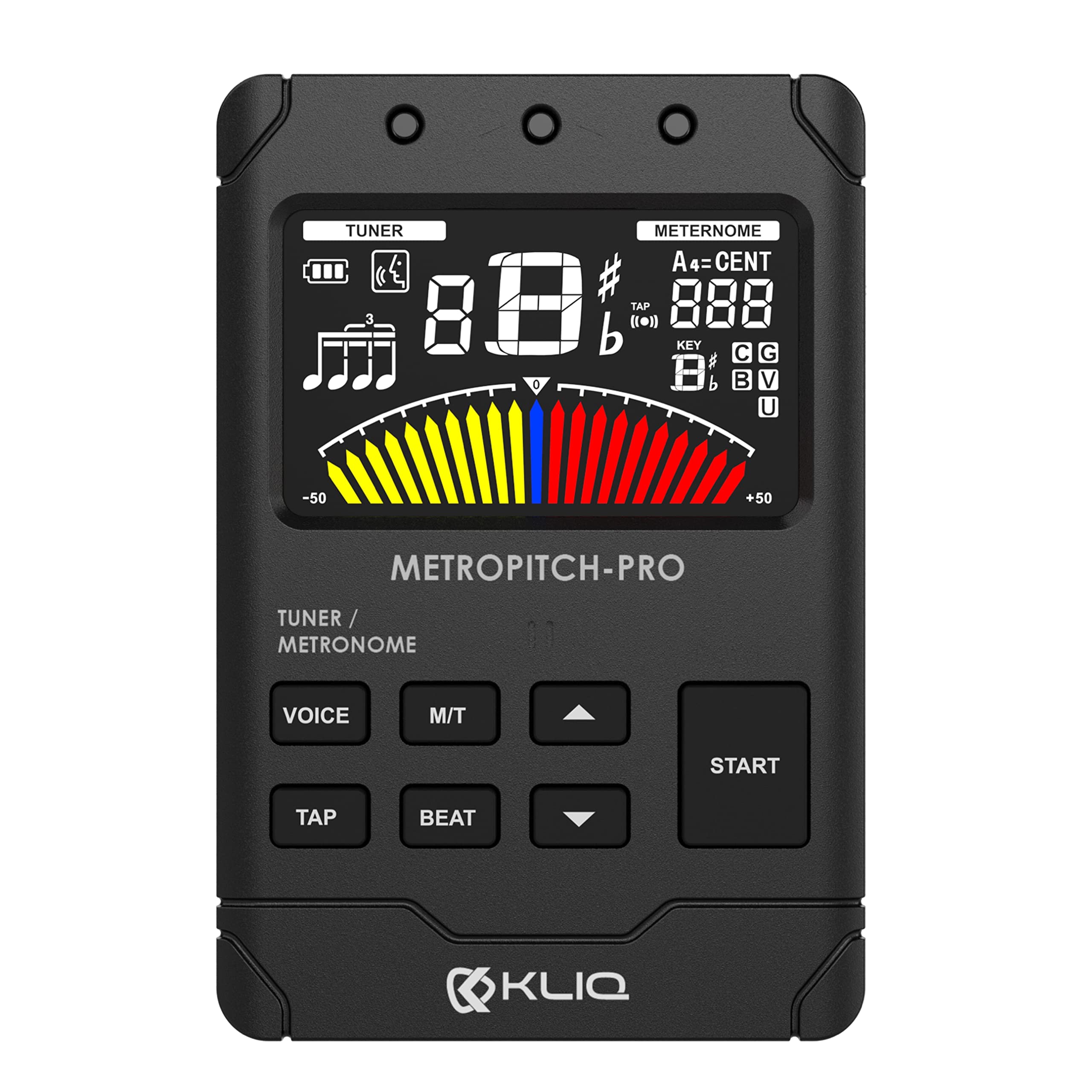 Kliq Metropitch Pro   Rechargeable Metronome Tuner For All Instruments   With Guitar, Bass, Violin, Ukulele, And Chromatic Tunin