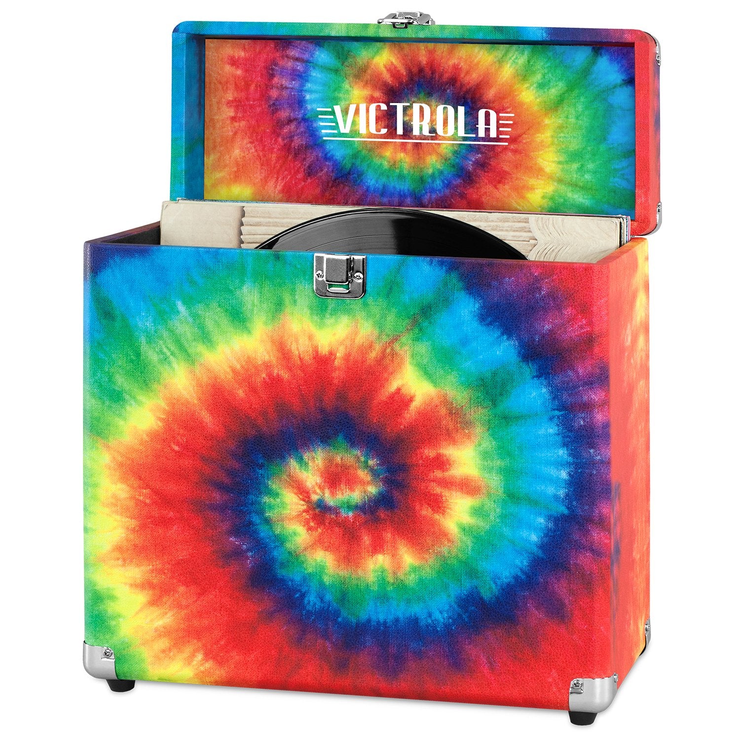 Victrola Collector - Record Storage Case - Holds 30+ Vinyl Turntable Records, Heavy-Duty Hardware, Hinges, & Smart Metal Corners