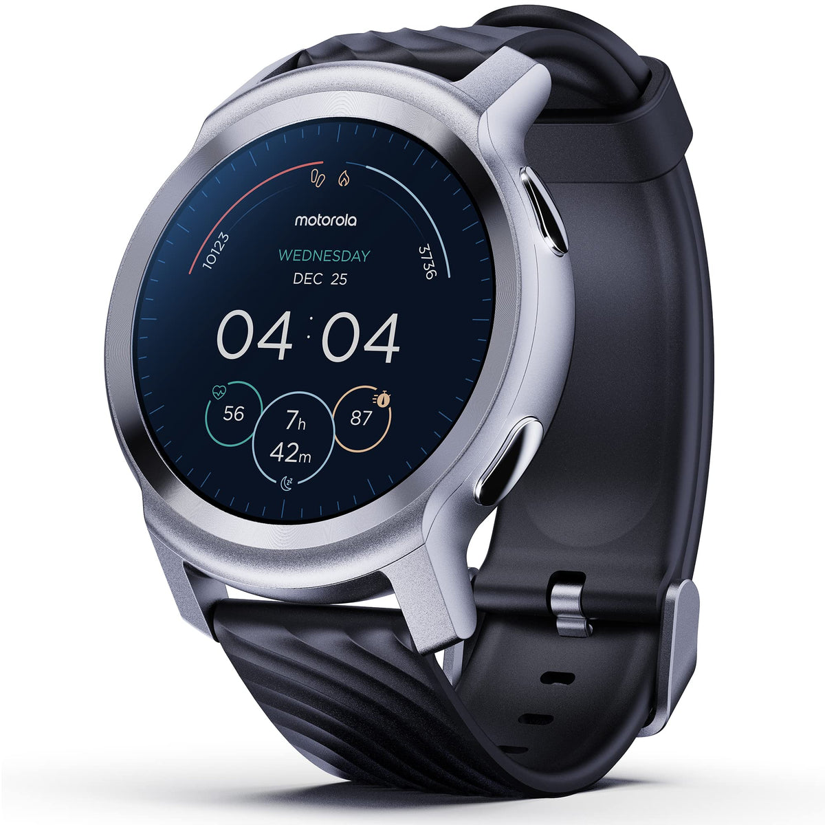Motorola Moto Watch 100 Smart Watch,42-Millimeter, Gps, For Men And Women,14-Day Battery,24/7 Heart Rate, Spo2, 5 Atm Water-Resi