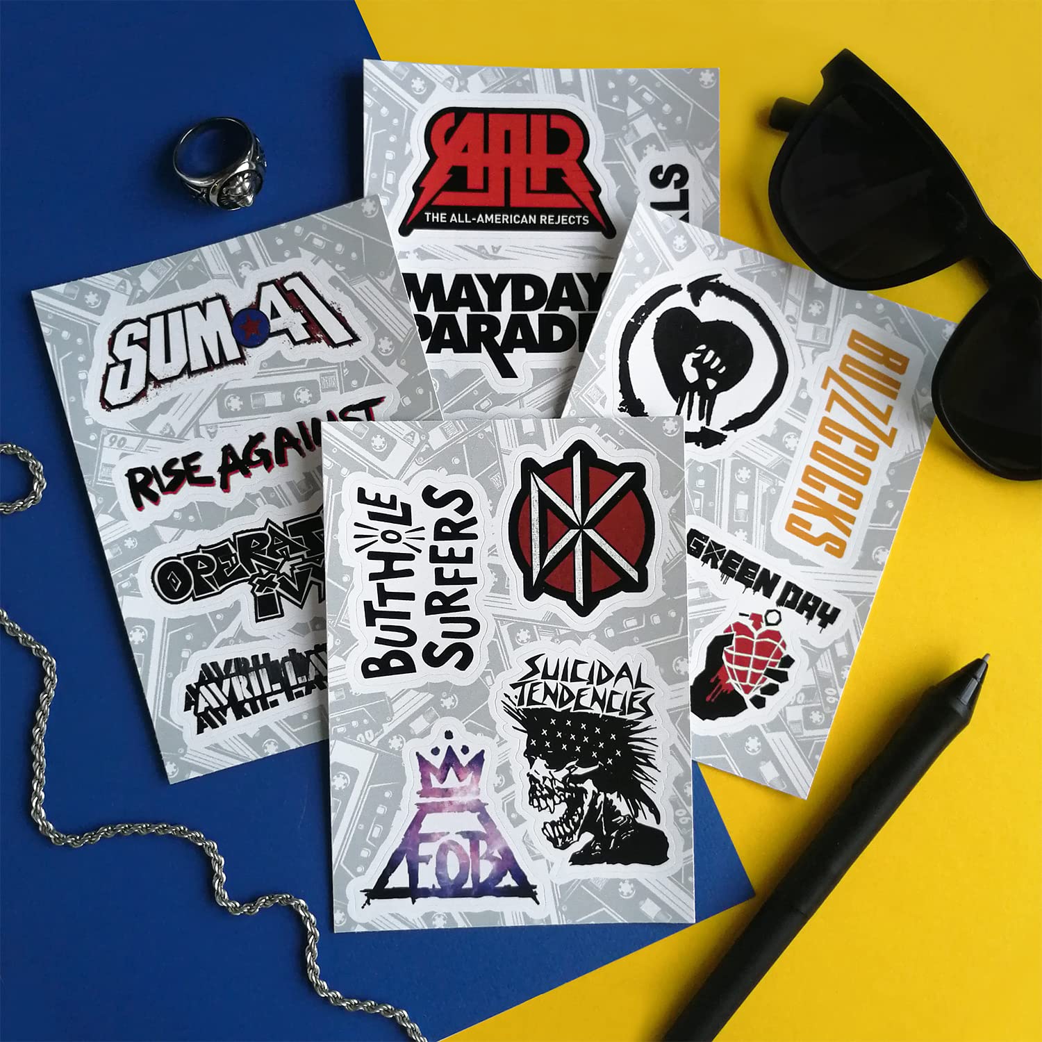 Punk Rock Stickers   Band Stickers For Adults, Self Adhesive And Waterproof Stickers, Punk Rock Laptop Decals For Skateboards An