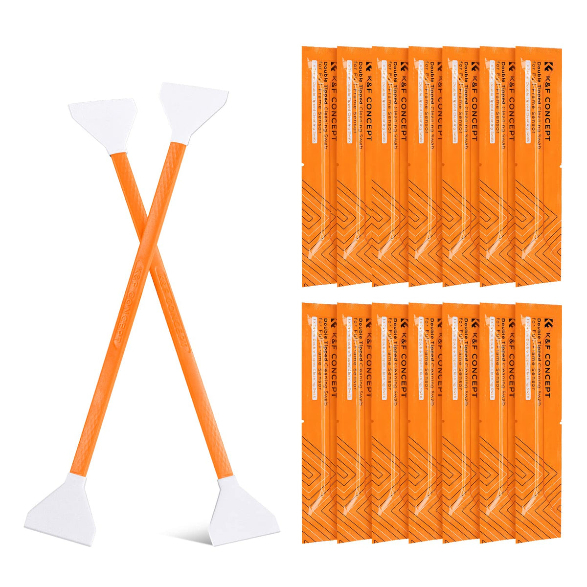 K&F Concept 14Pcs Double Tipped 24Mm Aps Full Frame Sensor Cleaning Swab, Dslr Or Slr Digital Camera Cleaning Kit And Full Frame
