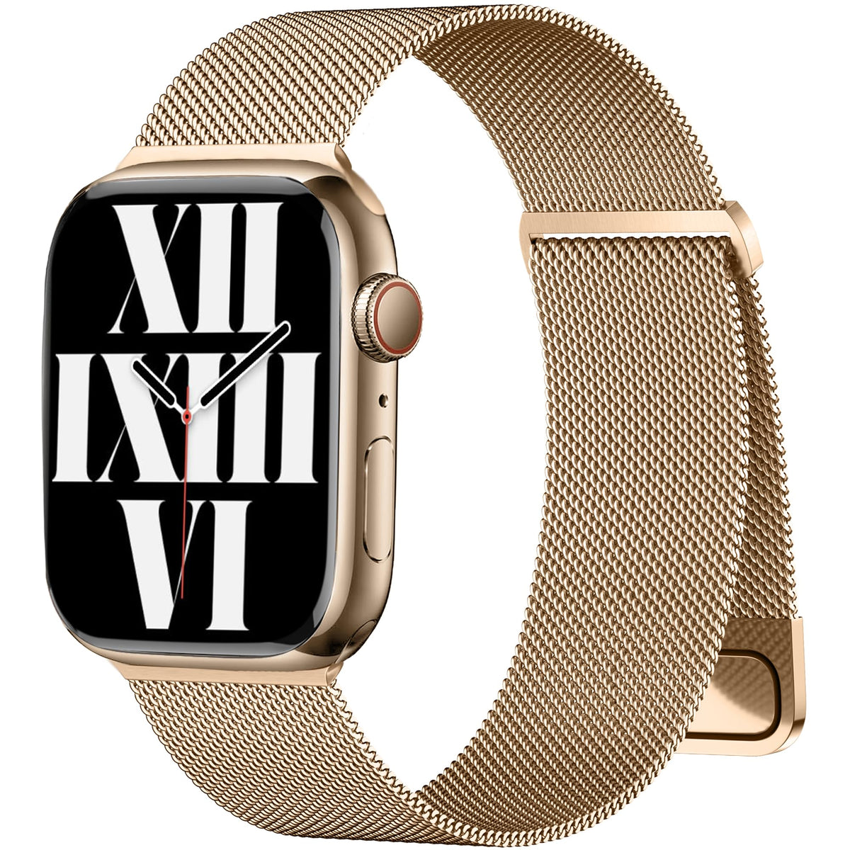 Rabini Compatible With Apple Watch Band 38Mm 40Mm 41Mm 42Mm 46Mm 44Mm 45Mm 49Mm For Women Men, Stainless Steel Mesh Magnetic Met