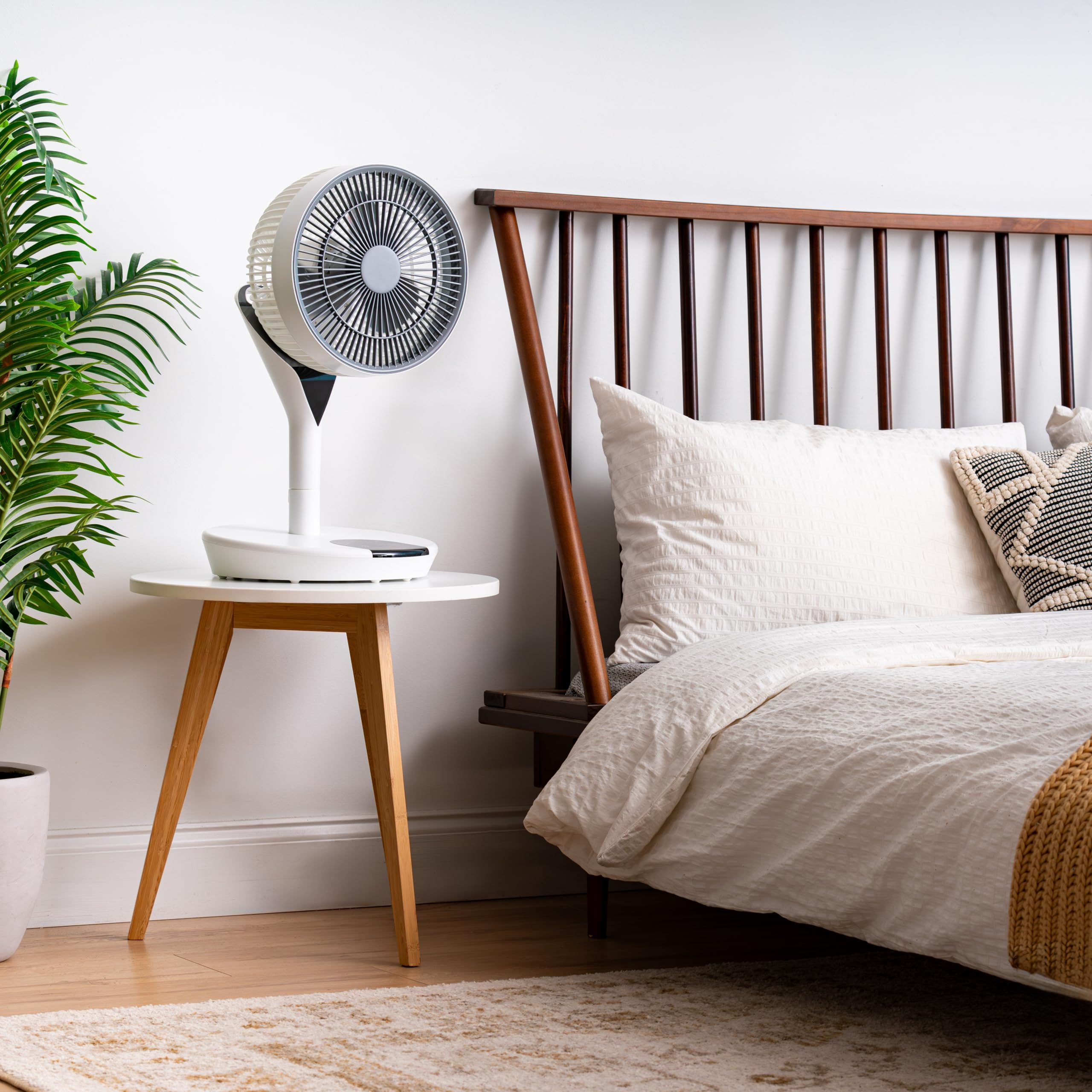 Iris Usa Woozoo Fan, Pedestal Standing Fan With Remote, 360 Oscillating Fan, 12 Speeds, Low Noise Dc Motor, 8H Timer, Touch Pane