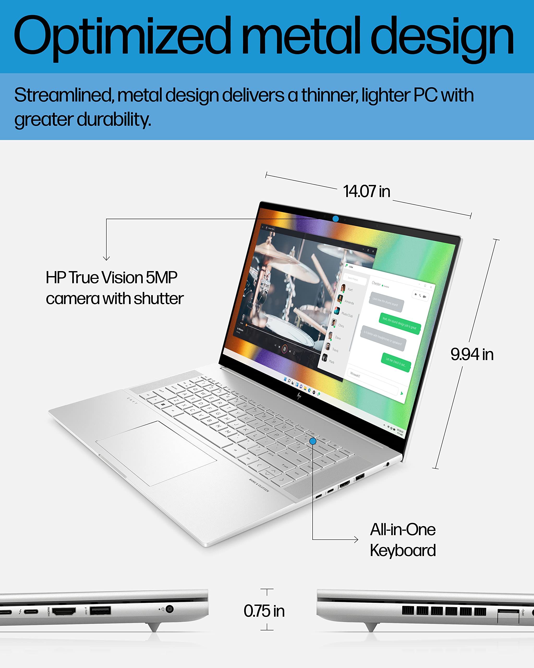 Hp Envy -Laptop Pc, Intel Arc A370M Graphics, 12Th Gen Intel Core I7-12700H, 16 Gb -Ram, 512 Gb Ssd, 16    Wqxga Touchscreen, 10