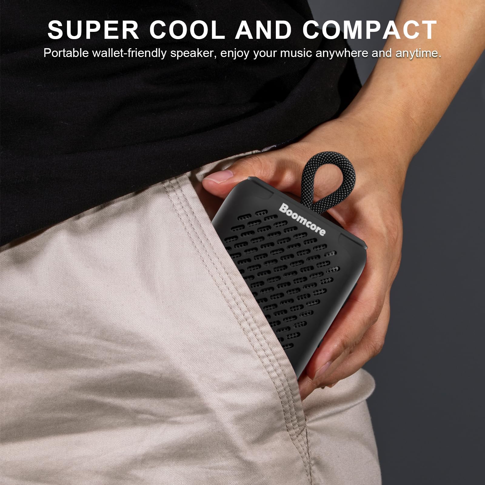 Boomcore Portable Bluetooth Speakers, Waterproof Small Speaker With Stereo Sound, 12H Playtime, Wireless Bluetooth Speaker Ipx7