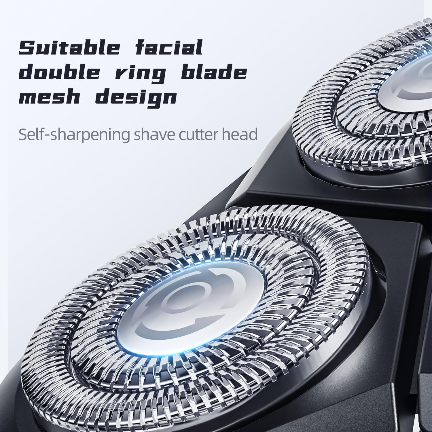 Men'S Shaver Electric Rotary Razor 3D Floating Cutter Head One Hour Type C Fast Charge Waterproof Razor With Led Display Wet Dry