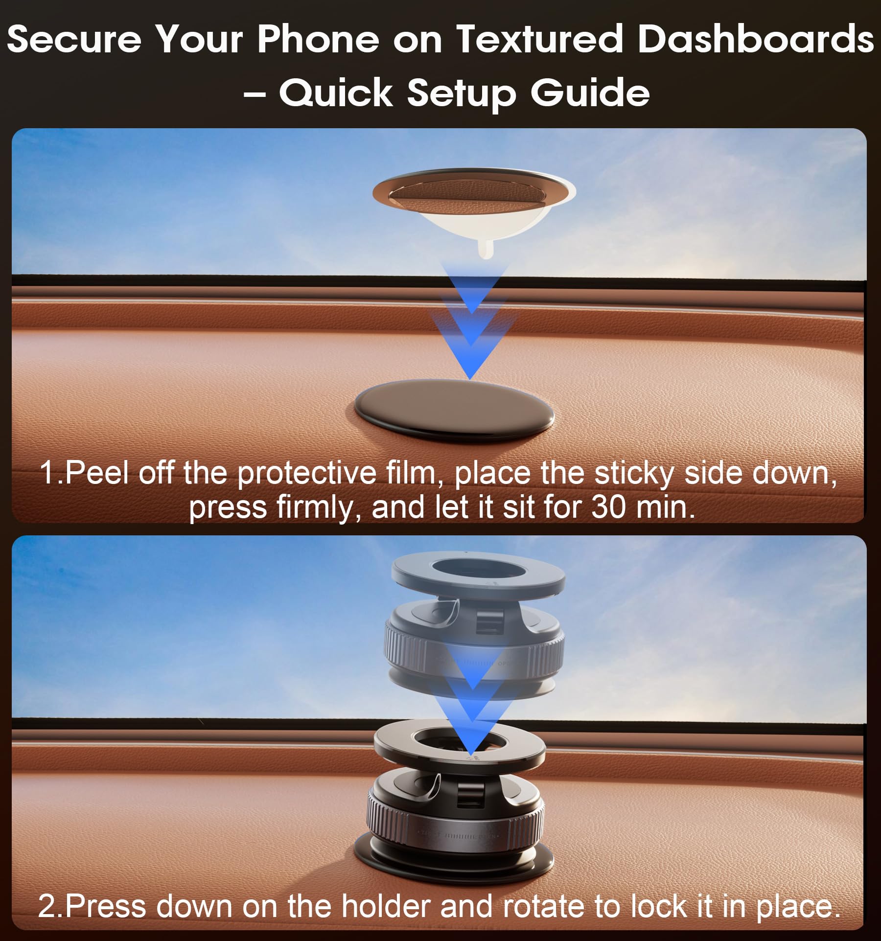 Reokily 2026 Upgraded Vacuum Magnetic Car Phone Holder 360 Reinforced 96Lbs Ultra Suction Cup Phone Mount For Magsafe Cell Phone