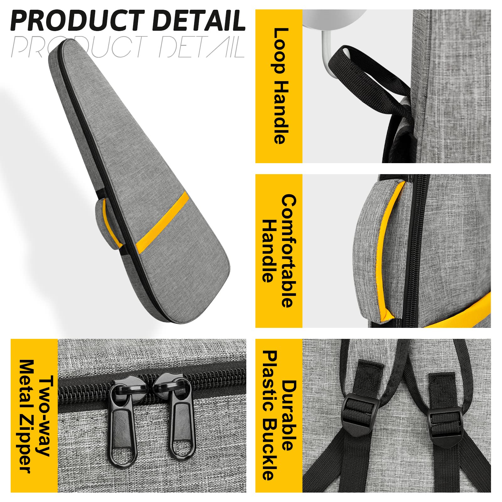 Letsrock Electric Guitar Gig Bag, 39 Inch Electric Guitar Case With 0.5 Inch Thick Padding With Carry Handle, Pocket & Neck Stra