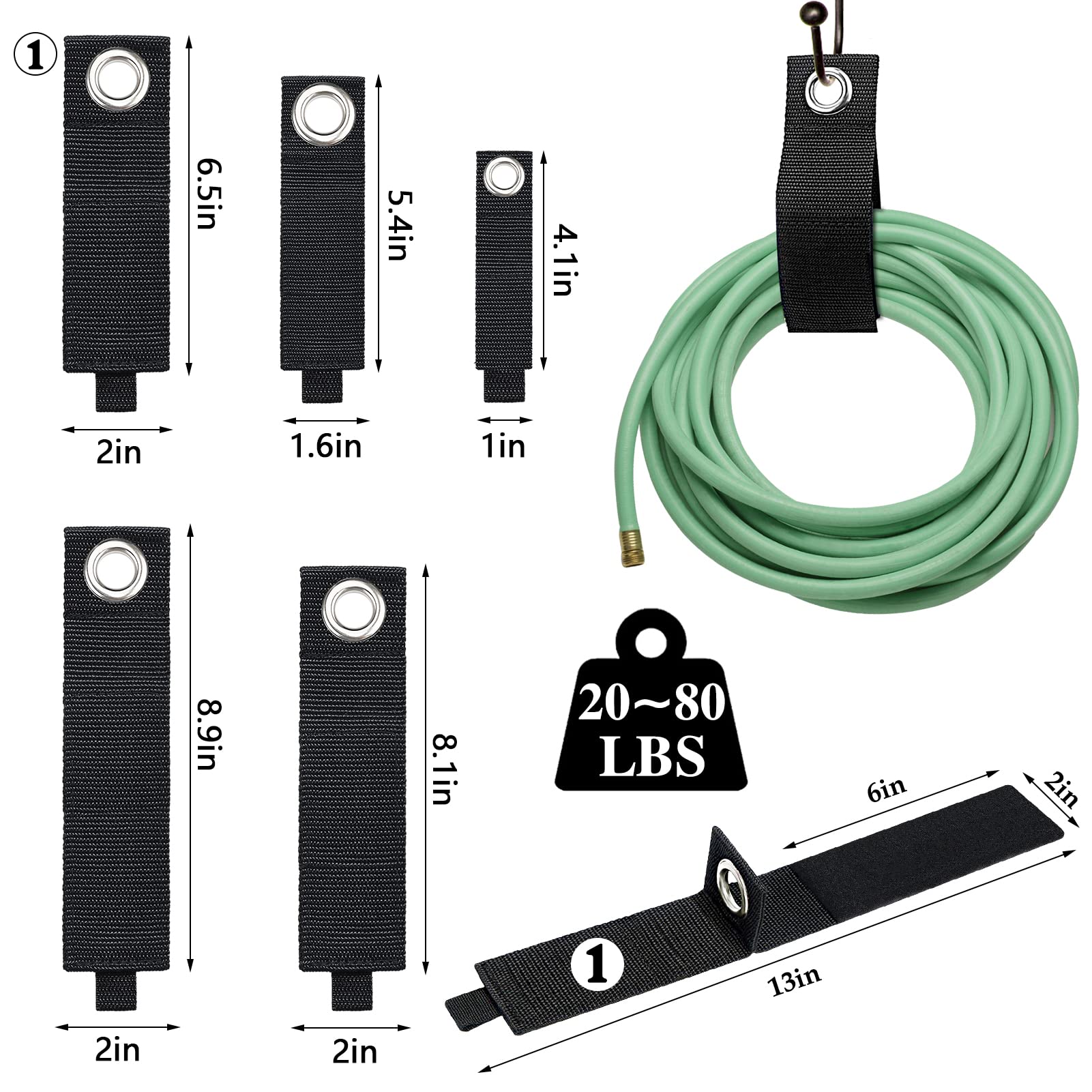 Zkptops Heavy Duty Extension Cord Holder Organizer Straps 13 Inch Multy 10-Pack Nylon Copper