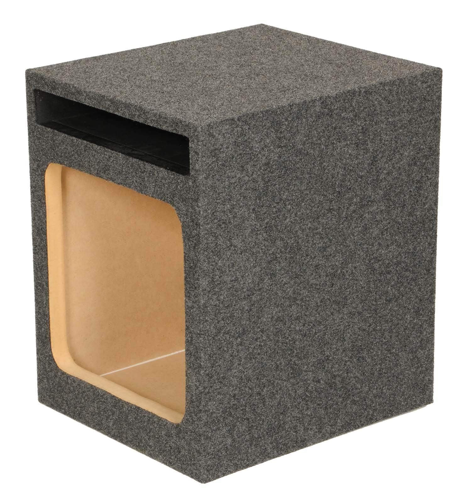 Qpower Empty Woofer Box Single 12'' Square;Vented;Mdf