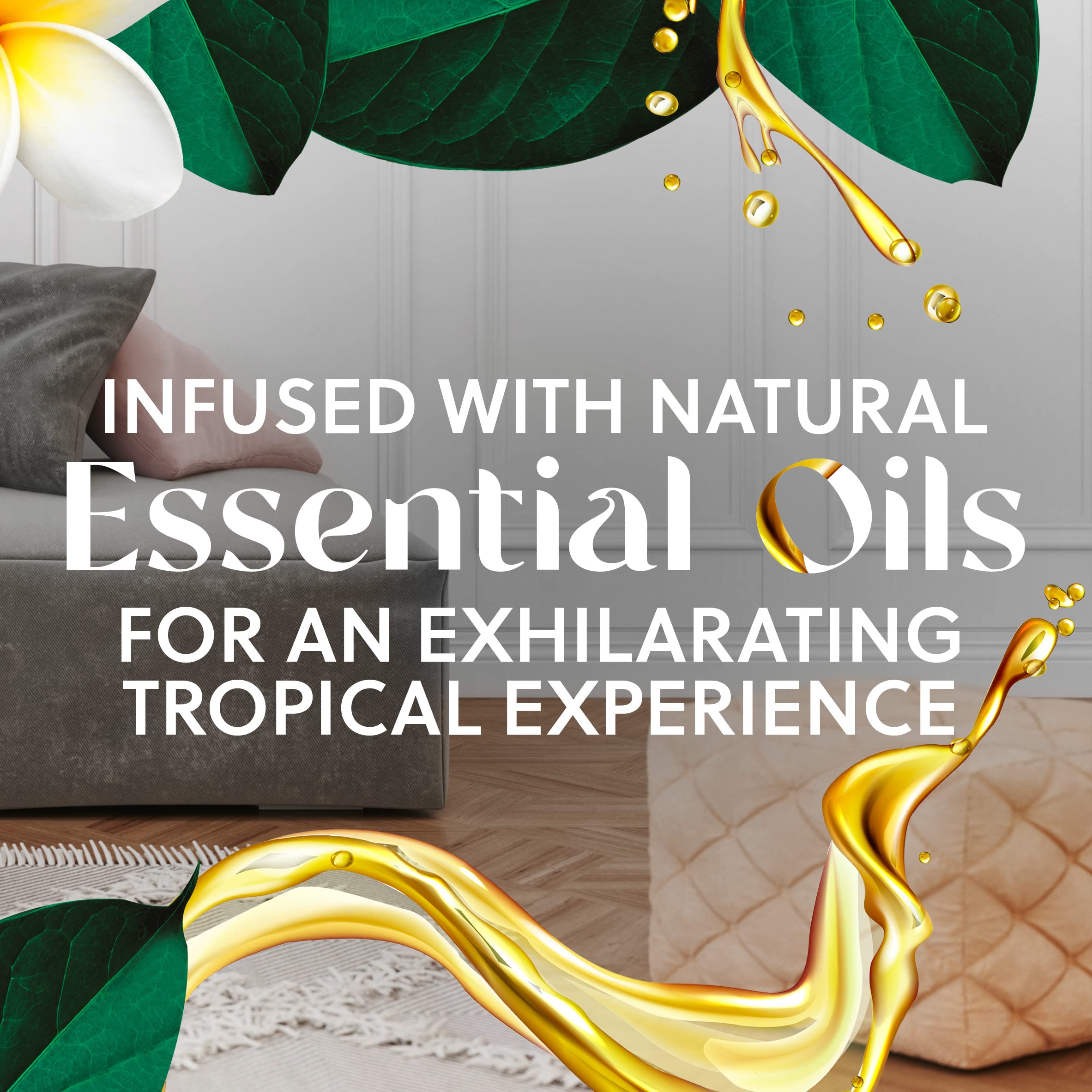 Air Wick Plug In Scented Oil Starter Kit, 2 Warmers + 6 Refills, Vanilla & Pink Papaya, Essential Oils, Air Freshener