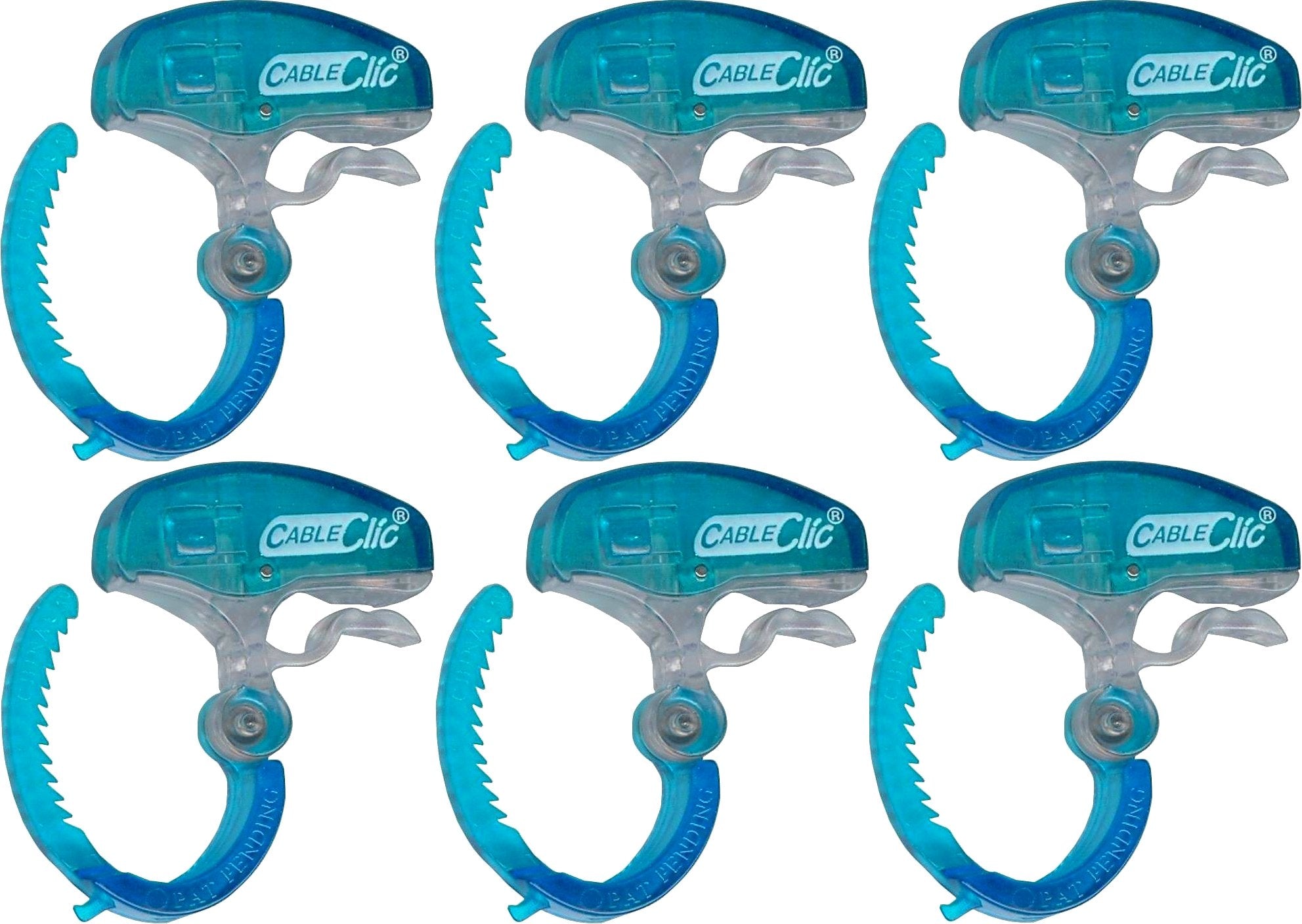 Cable Clic Micro (Pack Of 6) (Blue)