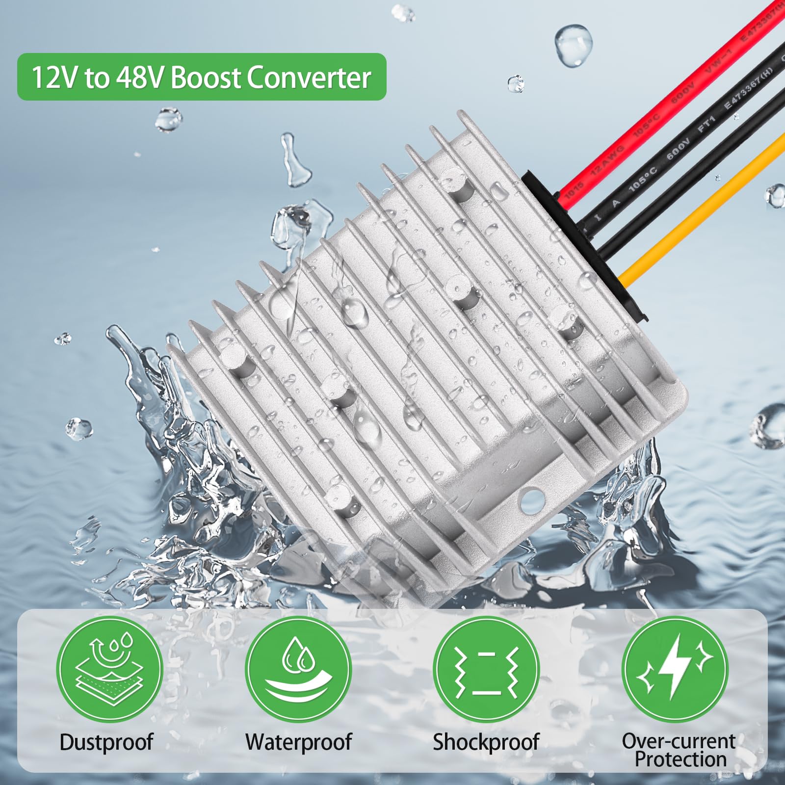 12V To 48V Dc Step Up Converter For Starlink,Elfculb 6A 288W Power Supply Voltage Booster Converter Regulartor