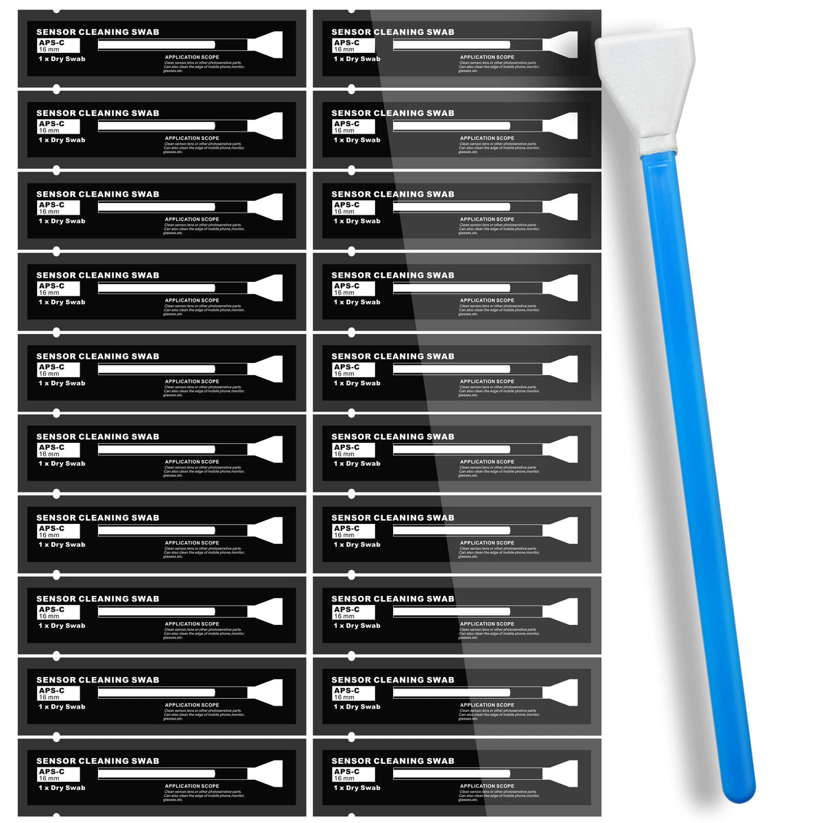 Aawipes Sensor Cleaning Swabs For Aps-C Sensors Of Ddr Dslr Or Slr Camera (20 Pack Of 16 Mm Sensor Cleaning Swabs) (Hcs-16)