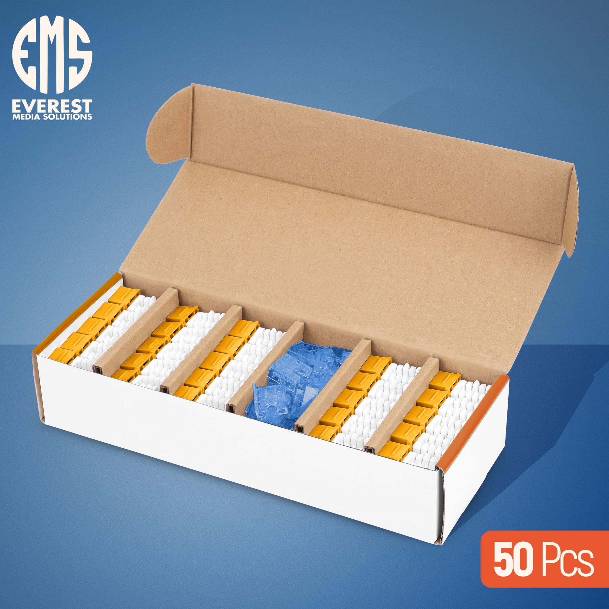 Everest Media Solutions 90 Angled Cat5E Keystone Jack In Yellow   Slim Profile Rj45 Ethernet Connector   Compatible With 90 Angl