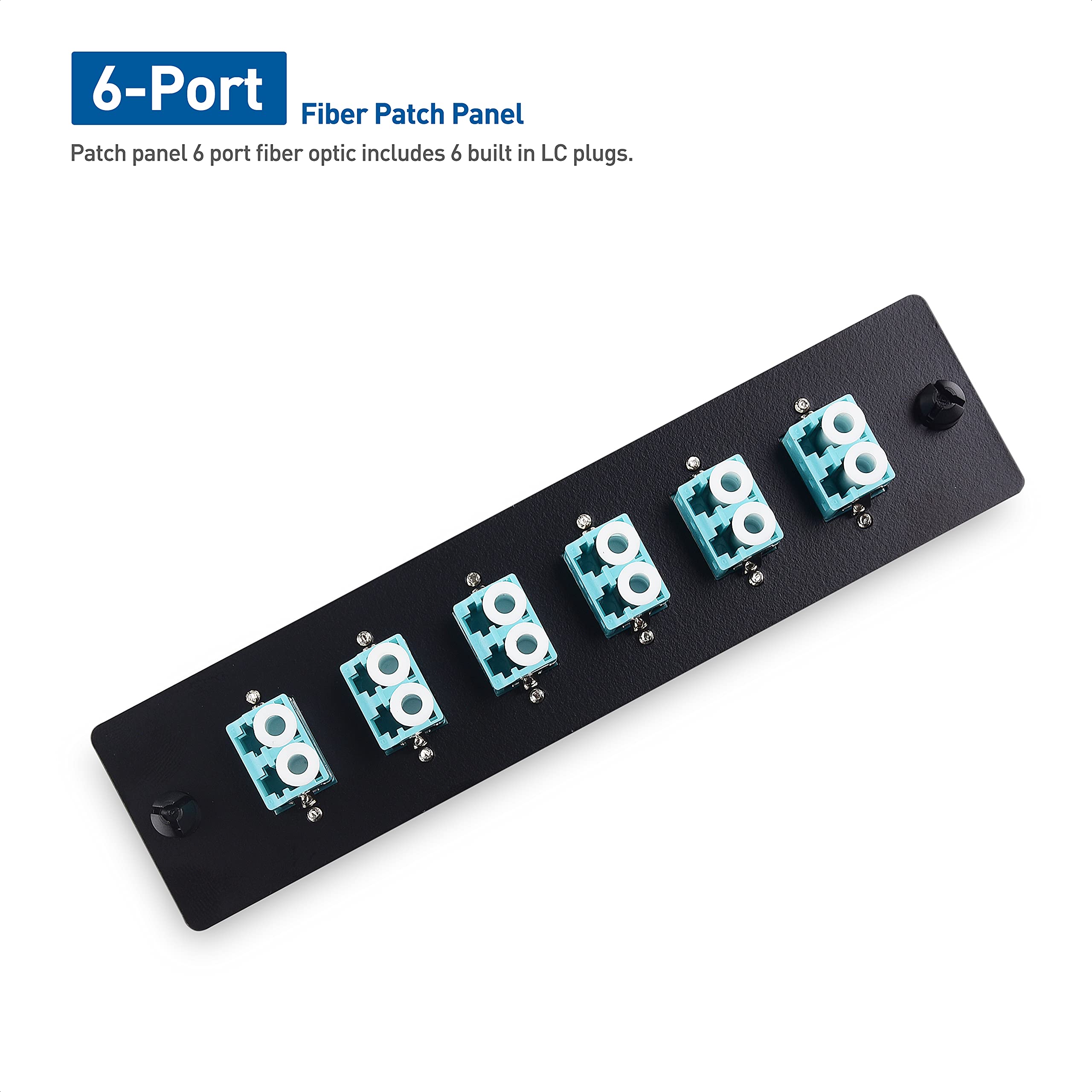 Cable Matters 12 Fibers Om4/Om3 Multimode Patch Panel With 6 X Lc Upc Duplex Fiber Optic Adapters   Lgx Compatible