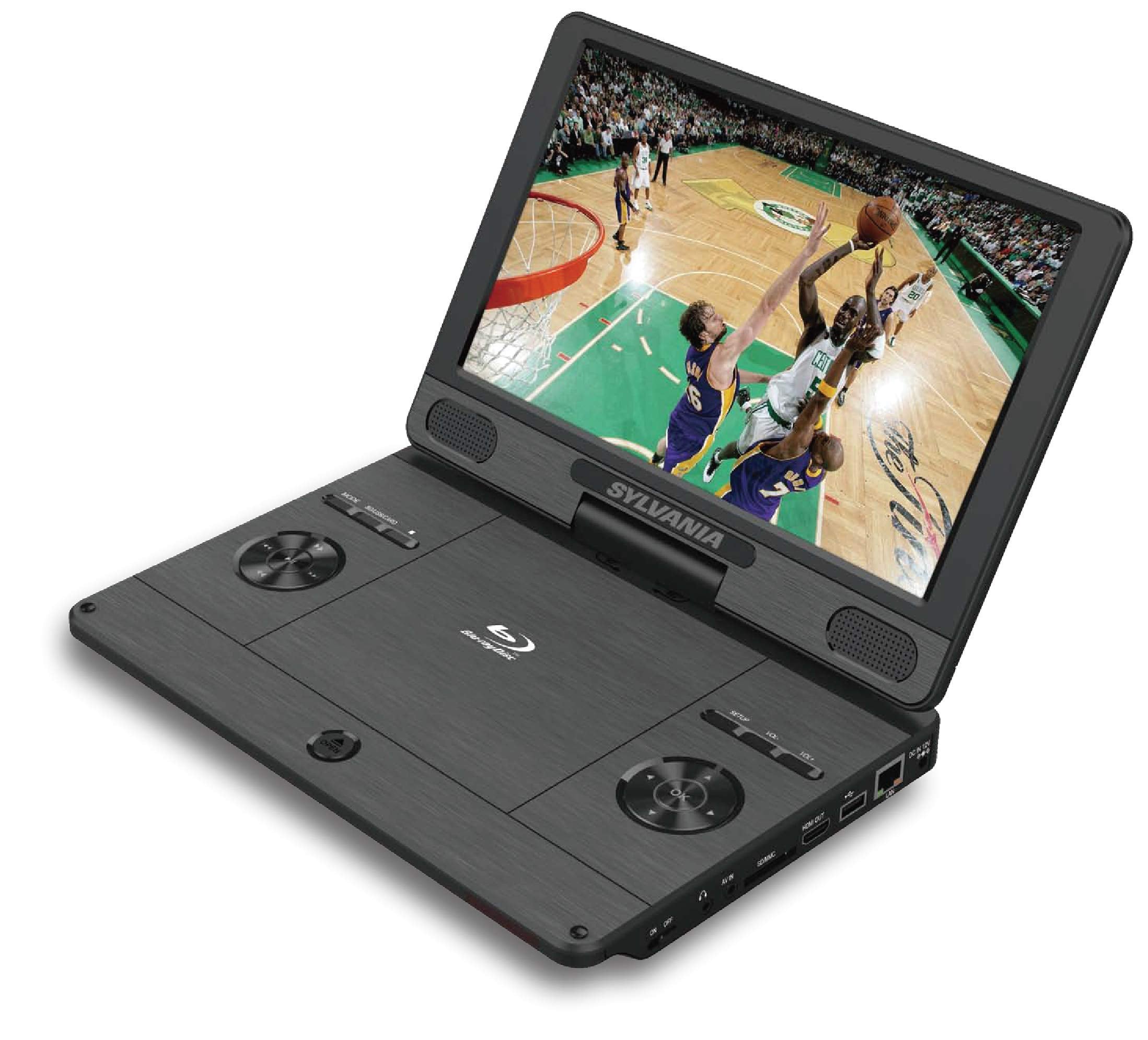 Sylvania 11.4 Inch 720P Portable Blu Ray, Dvd, Cd, Usb, Sd Multi Media Player High Resolution Hd (11.4 Inch)