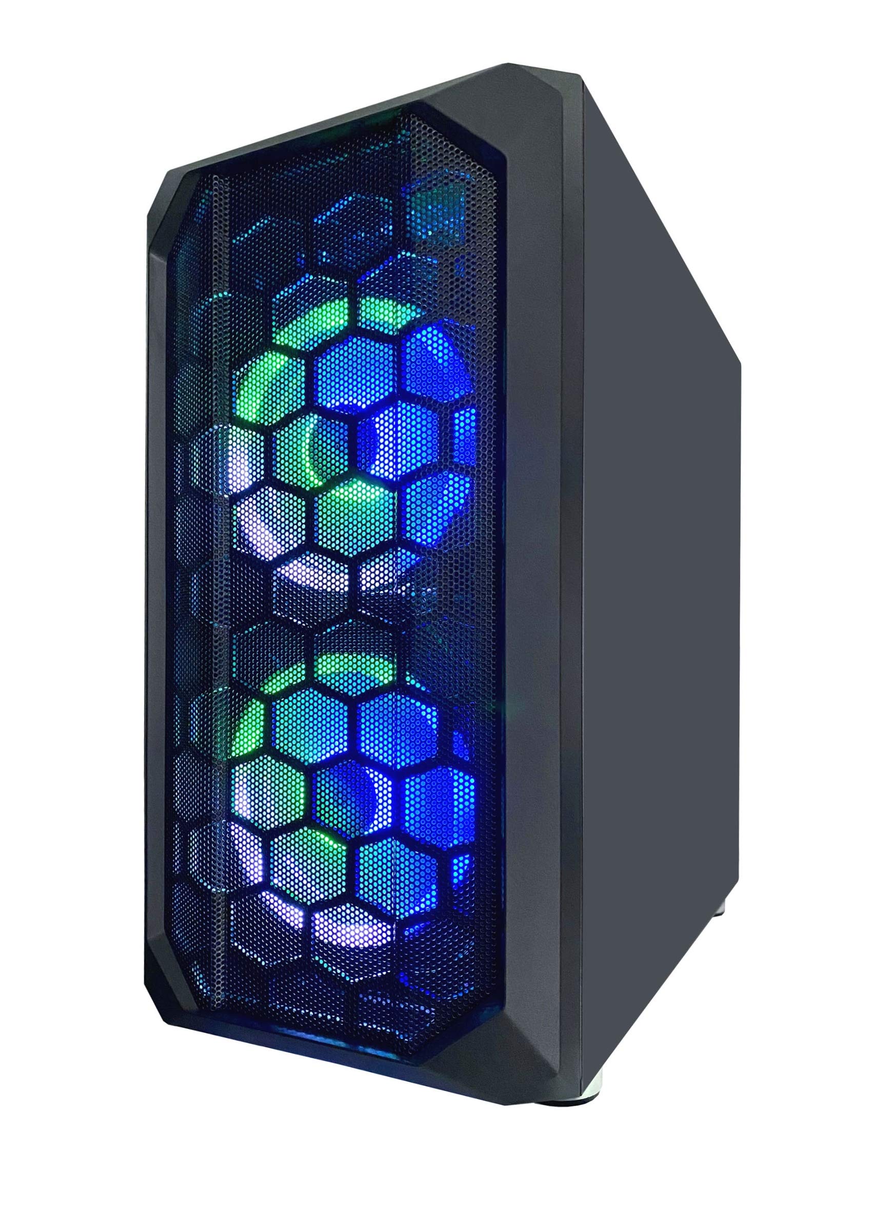 Apevia Prodigy Bk Micro Atx Gaming Case With 1 X Tempered Glass Panel, Top Usb3.0/Usb2.0/Audio Ports, 3 X Rgb Fans, Black Frame