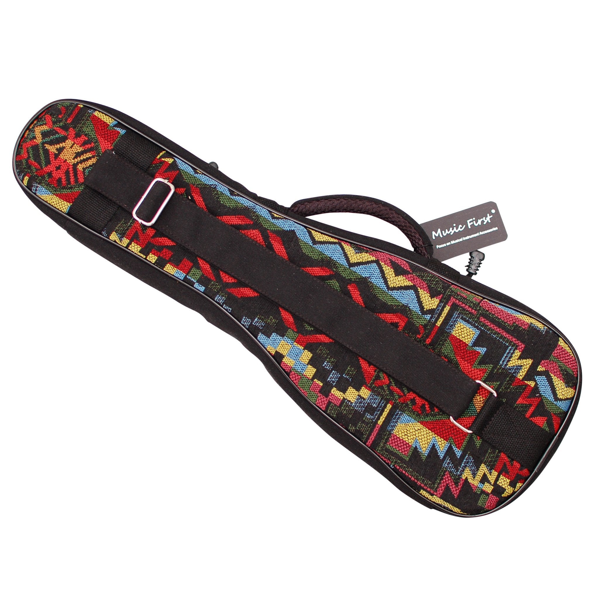 Music First Woven ''The Native'' Vintage Style Ukulele Case Ukulele Bag Ukulele Gig Bag (26~27 Inch Tenor, The Native)