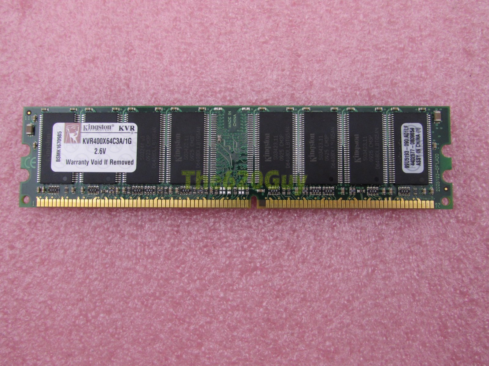 Kingston ValueRAM 1 GB 400MHz PC3200 DDR DIMM Desktop Memory (KVR400X64C3A/1G)