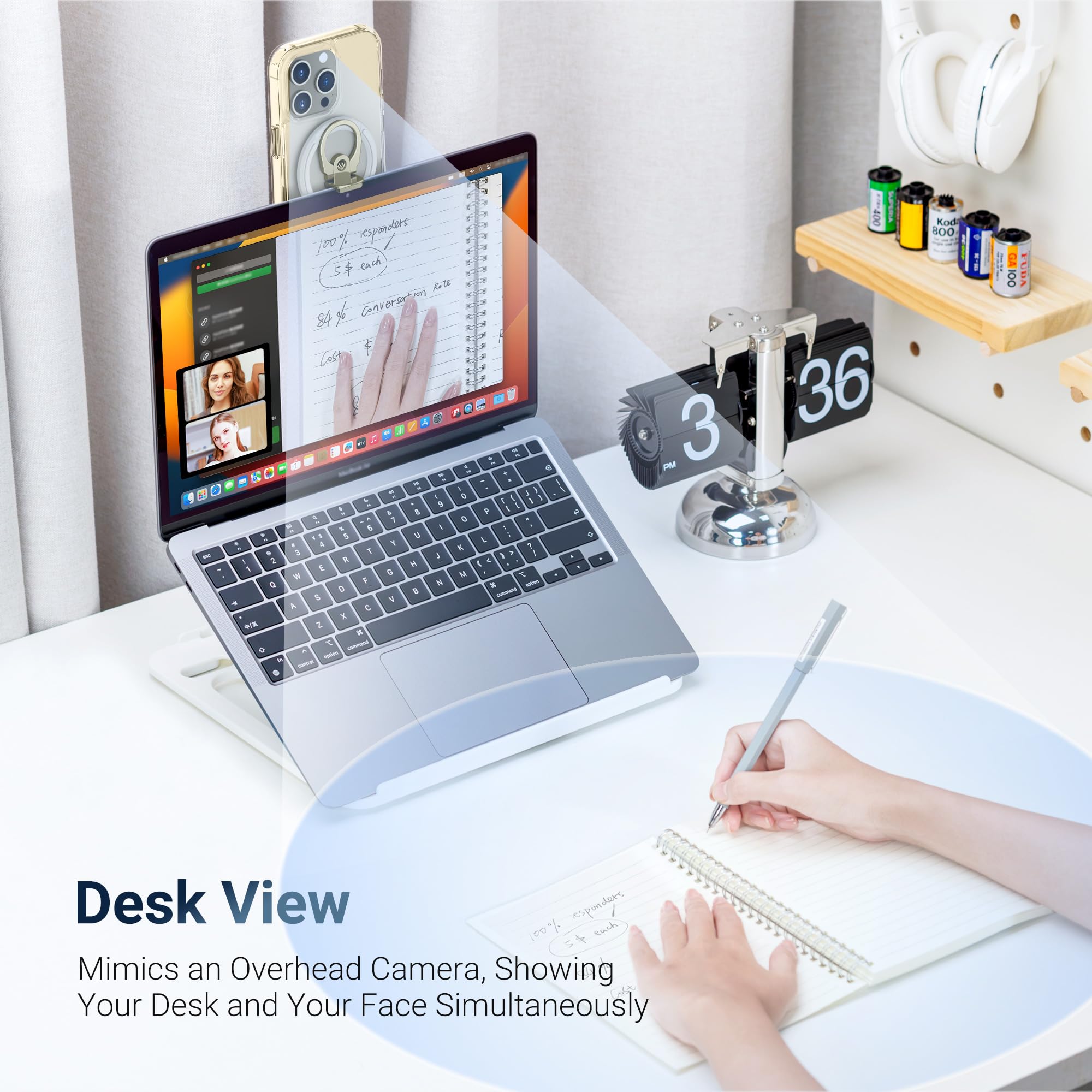 Profezzion Continuity Camera Mount With For Macbook Laptops, Strong Magnetic Phone Holder For Iphone 15 14 13 12 Series, Phone W