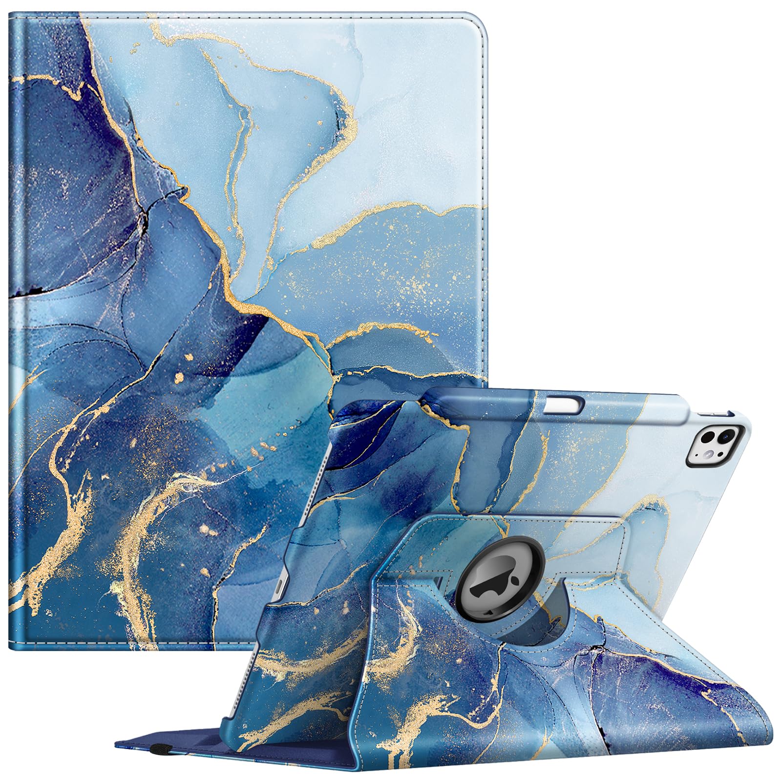 Fintie Rotating Case For Ipad Pro 13 Inch (M4) 2024 With Pencil Holder   360 Degree Swiveling Protective Stand Cover With Auto W